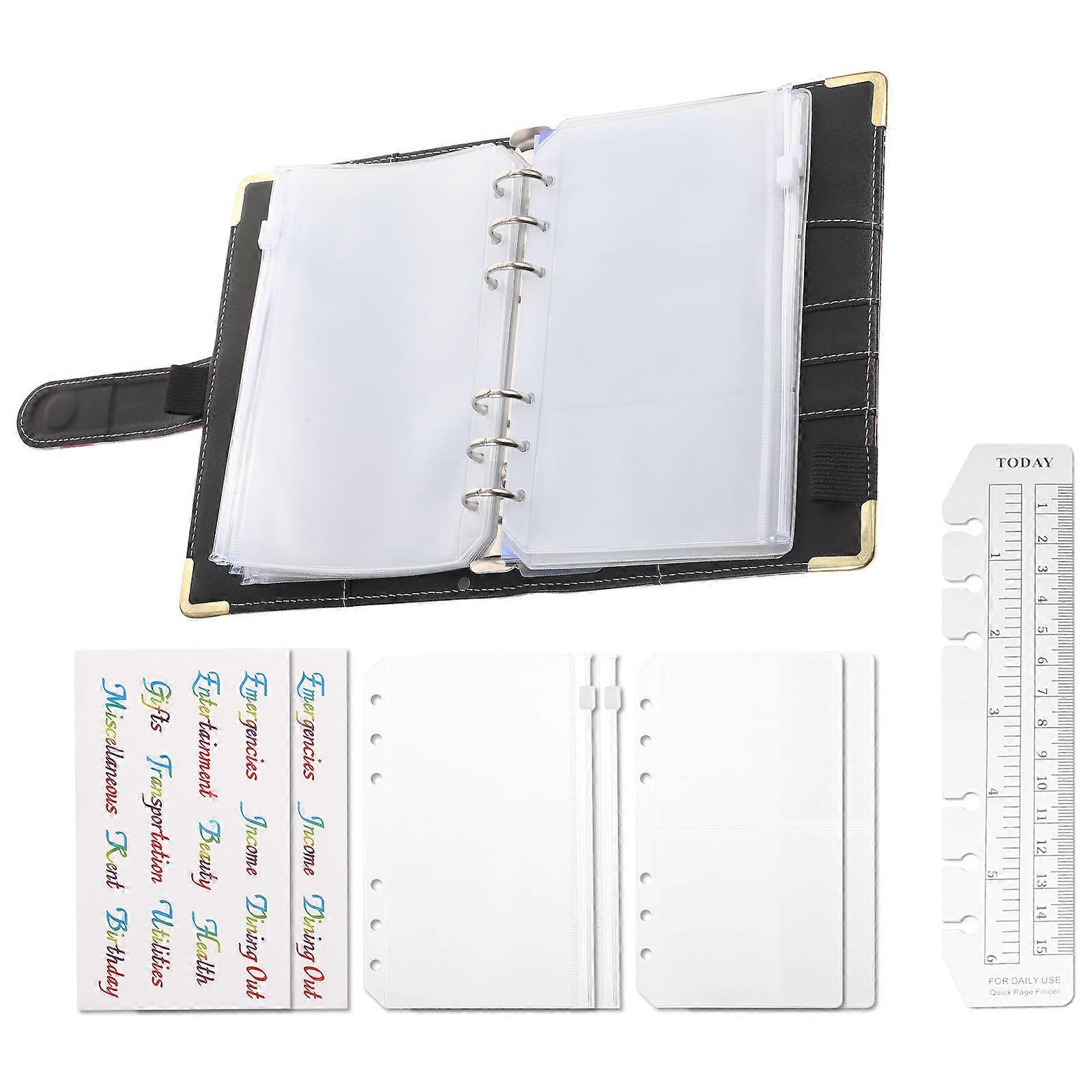 Budget Binder Set Money Saving Folder Removable Privacy Protection Assorted Color 7.47x5.11x1.38in 1 Set