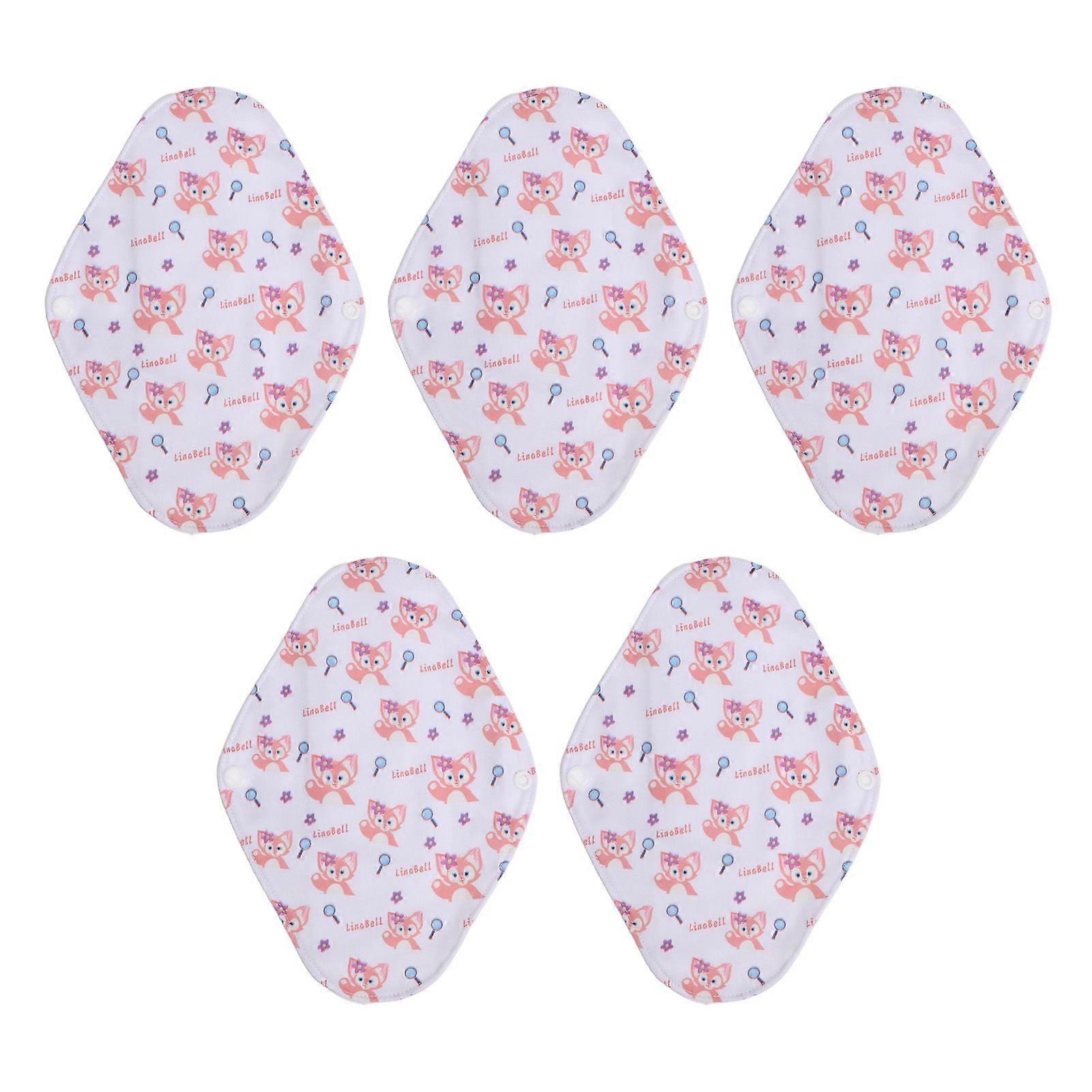 2025 Latest Model 5 Pieces Reusable Sanitary Pads for Women Water Absorption W...