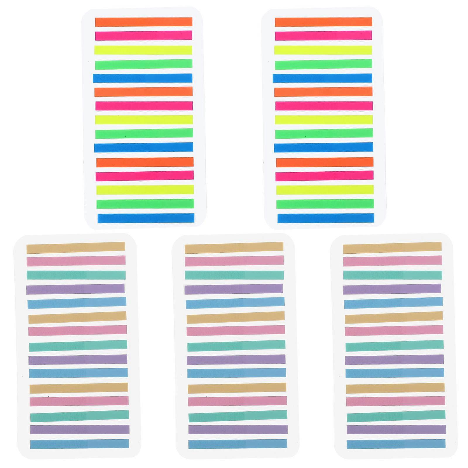 Transparent Fine Index Tabs Self Adhesive Fluorescent Sticky Notepads Marker Tabs Clear Page Flags for Books Document Highlighting