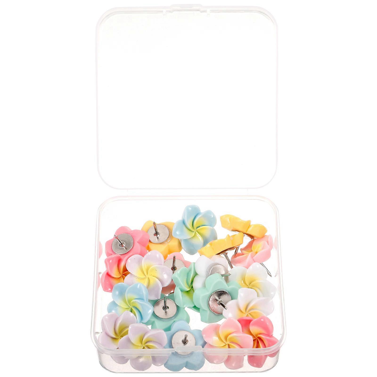 Decorative Pushpin Multi Function Thumb Tacks Plastic Material Sorting Items Classroom Use 21Pcs