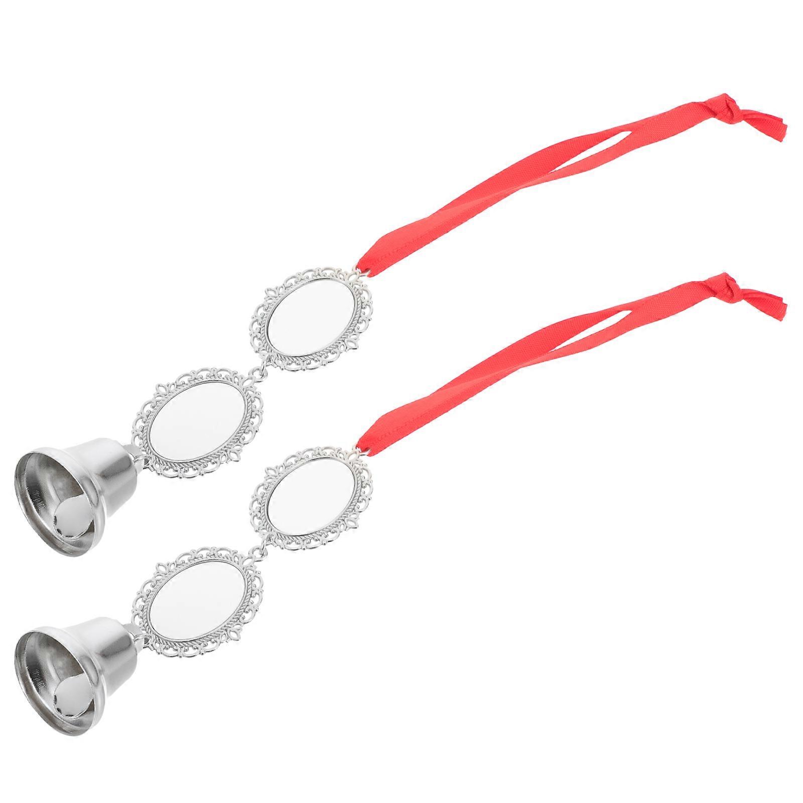 Niedokończone wisiorki sublimacyjne Ozdoby świąteczne Dekoracja drzwi Kształt dzwonka przenoszącego ciepło 2 szt