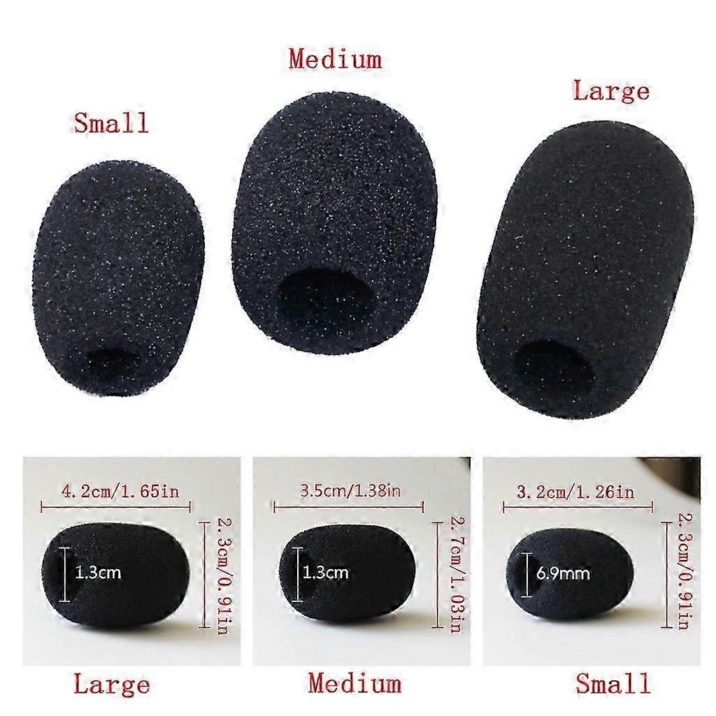 10PCS Microphone Foam Windscreen Cover for Gooseneck Meeting Mic - Medium Sponge Protective Cap