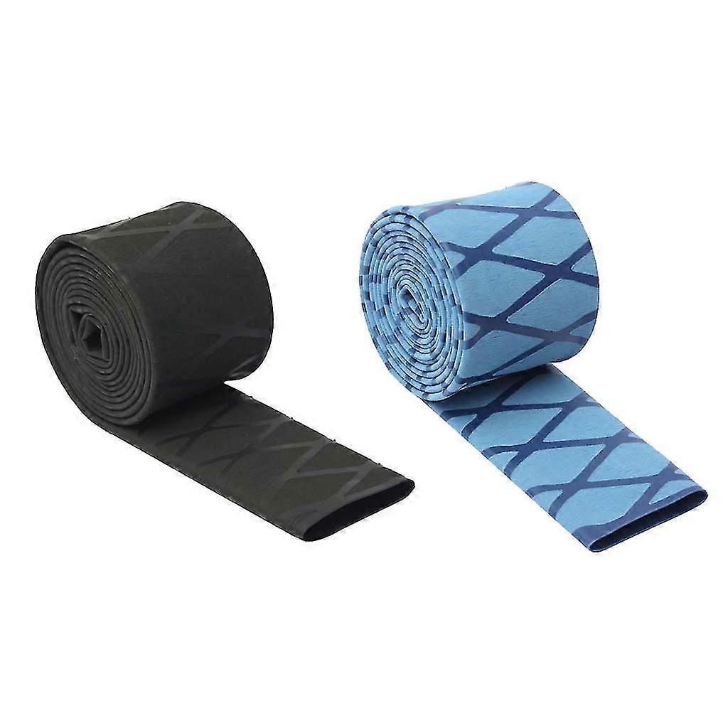 2 Pcs Non Slip Textured X-Tube Heat Shrink Tubing Fishing Rod Grips 35mm