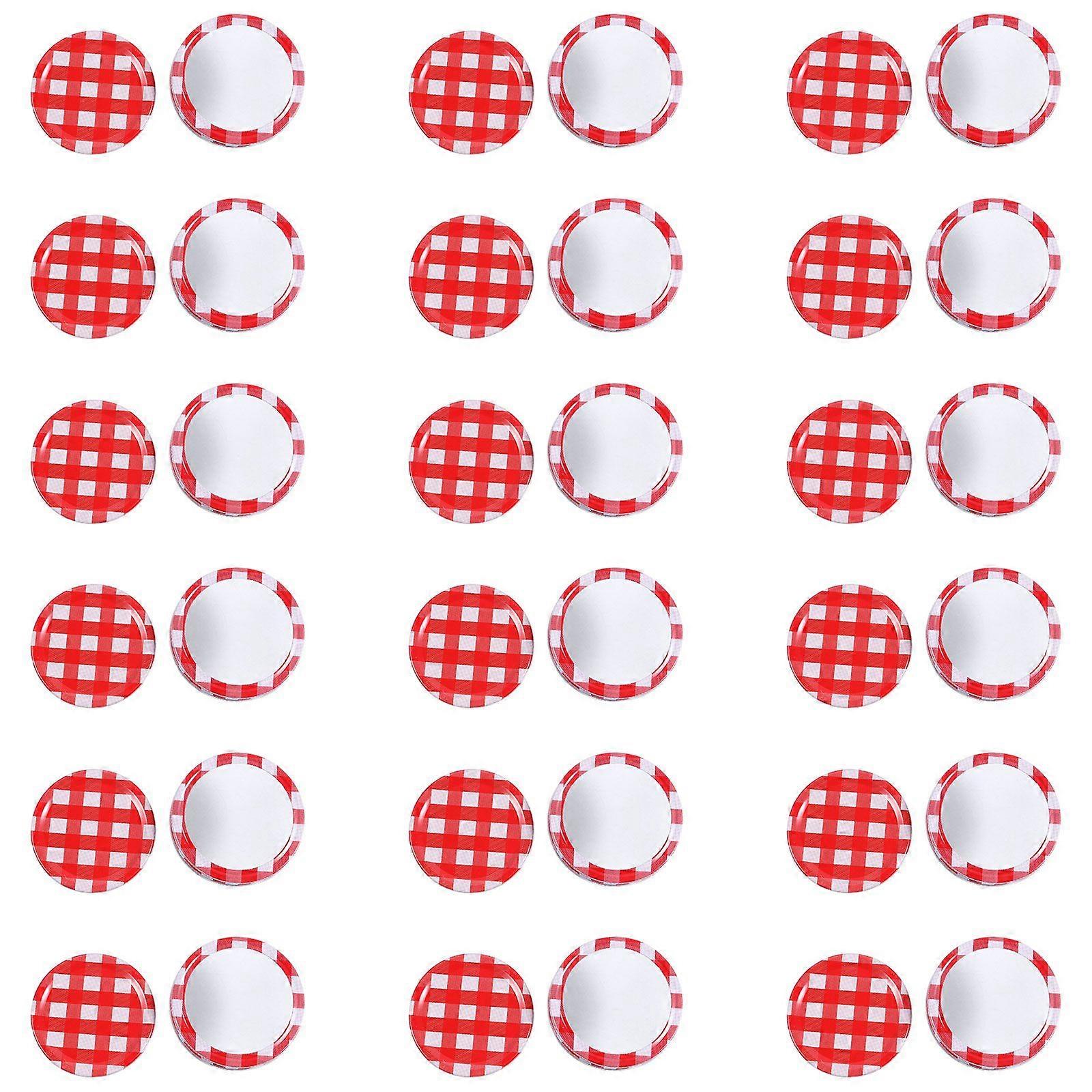 24 Sets 70mm Standard Mason Jar Replacement Lids Split-type Tinplate Jar Covers