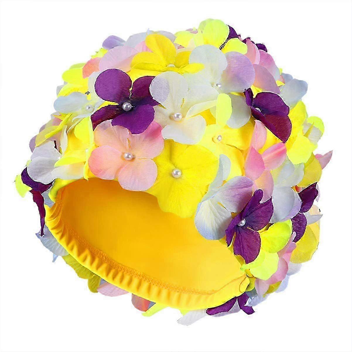 Swimming Cap Petal Shower Cap Three- Dimensional Flower Swimming Cap