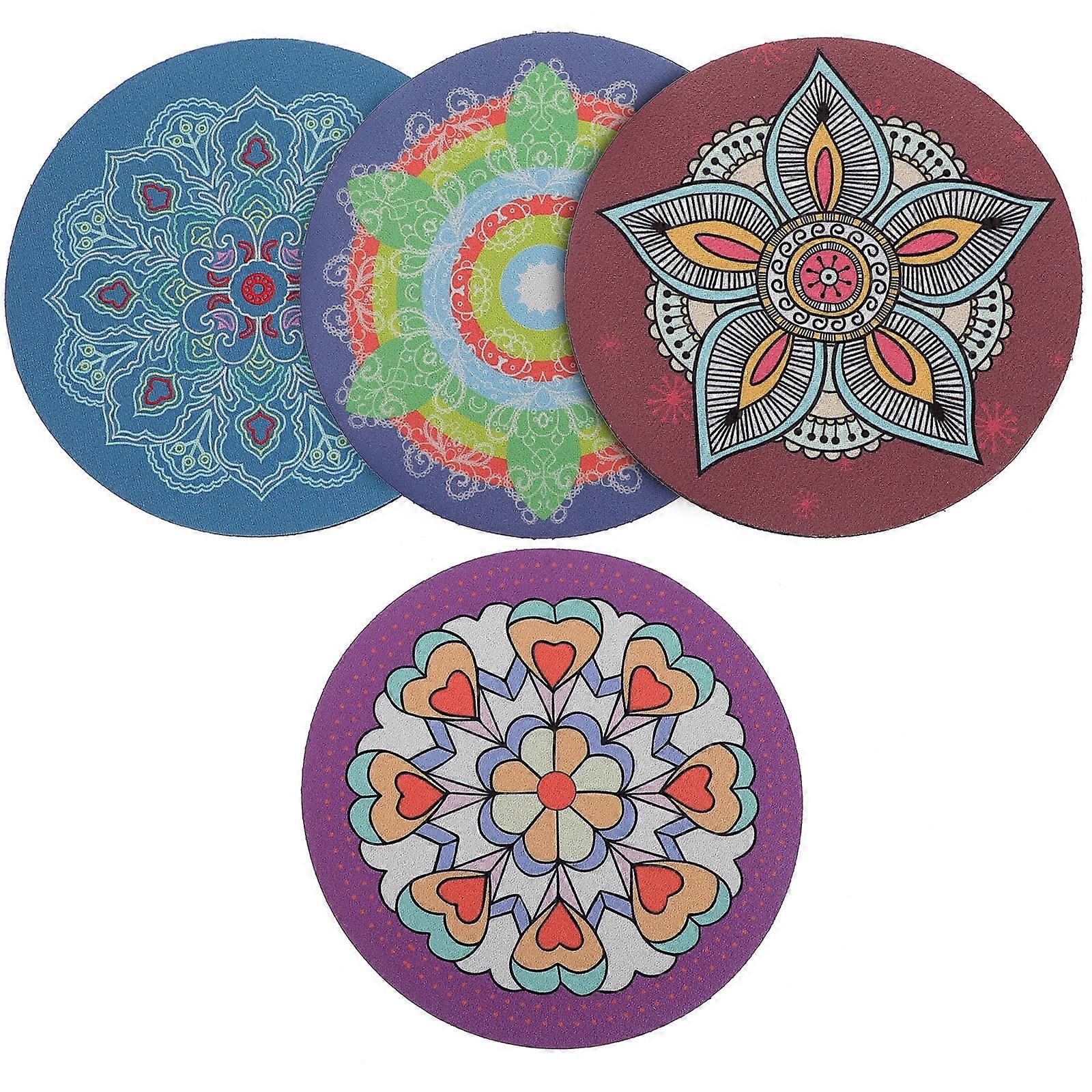 Cups Coasters Round Cup Mat Heat-Insulation Anti-Scald Protect Furniture 4Pcs