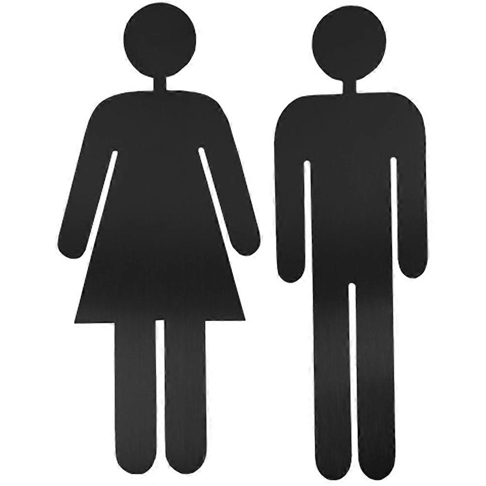 Restroom Identification Toilet Signs Rectangular Clear Practical For Men Women Home Hotel Public Toilet Scenic Spot Office Pair