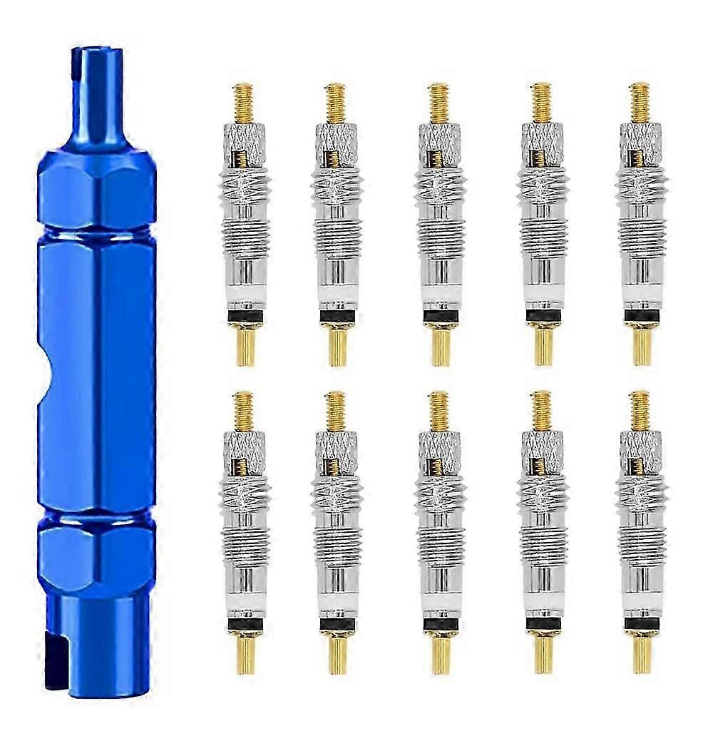 Bicycle Valve Adapter Set for Presta Valve Replacement and Core Extraction Tool