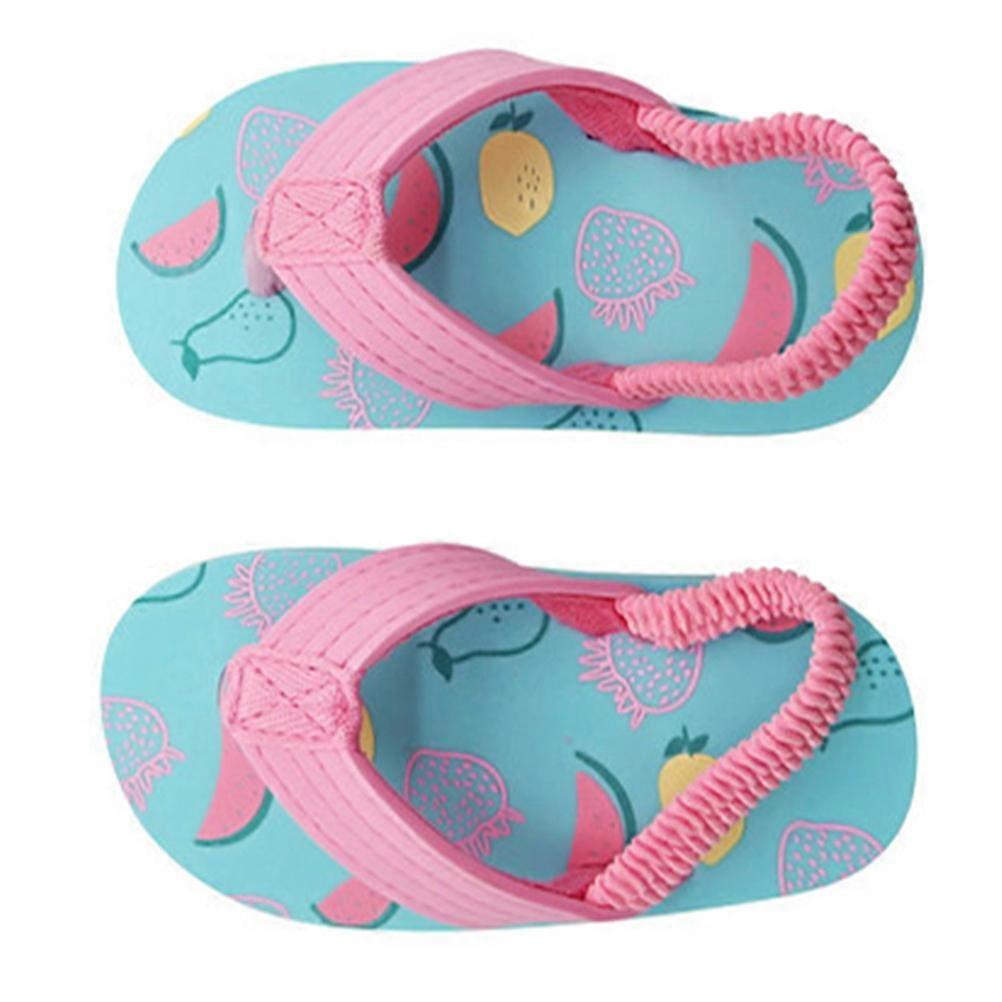 Slippers for Kids Girls Baby Slipper Anti-slip Sole Shoes Creative Fruit Printing Flops Cooling Slipper for Girl Wearing Assorted Color Size 25 1 Pair