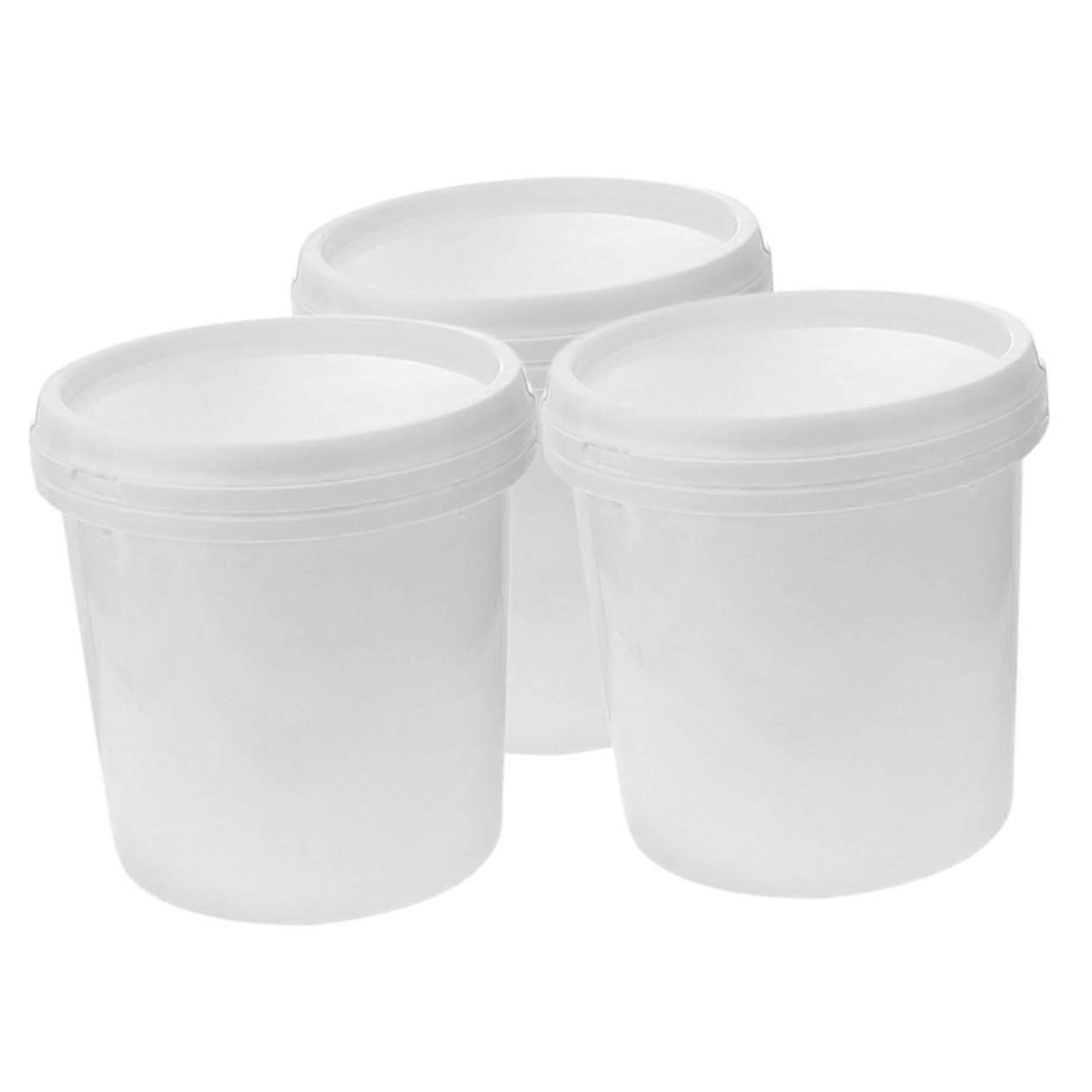 3piece foodsafe bucket with lid, storage container for food for household, outdoor use, leakproof.