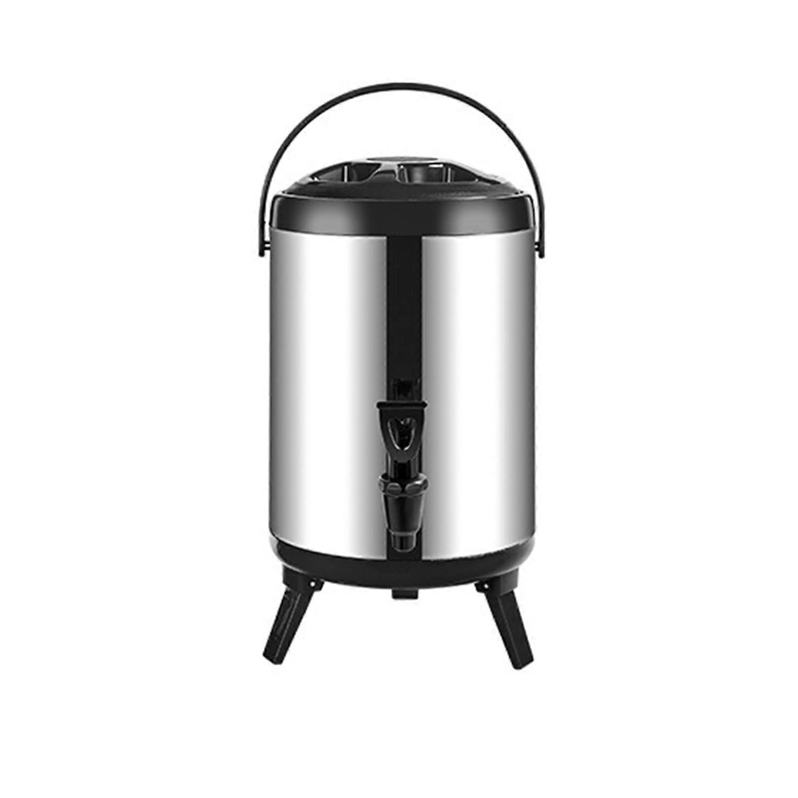 8L Insulated Drink Dispenser, Stainless Steel Hot and Cold Beverage Container with Lid, Ideal for Outdoor Use