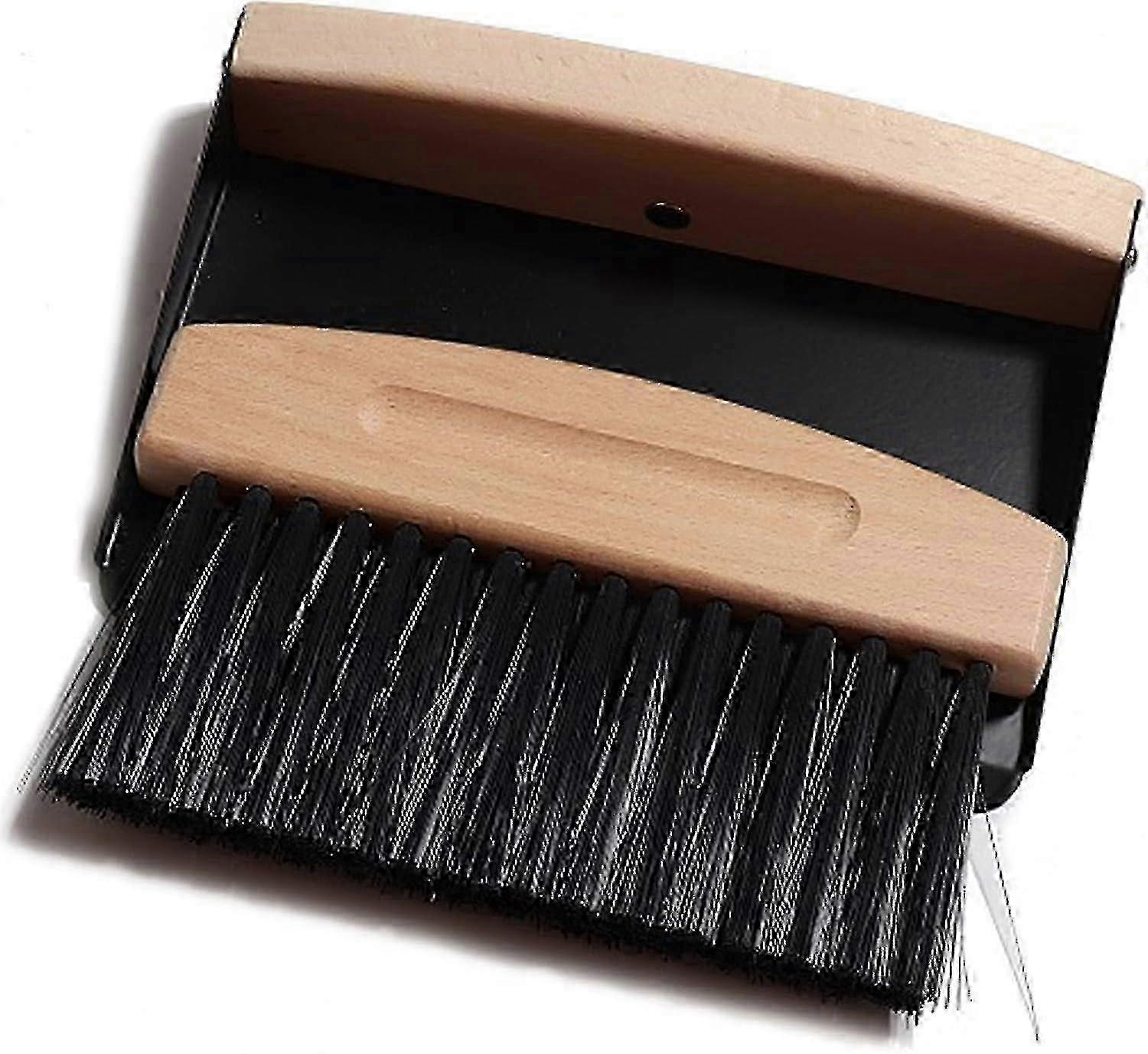 Dustpan and Sweeper Set, Mini Hand Broom with Dustpan, Table Brush, Crumb Brush (Black)