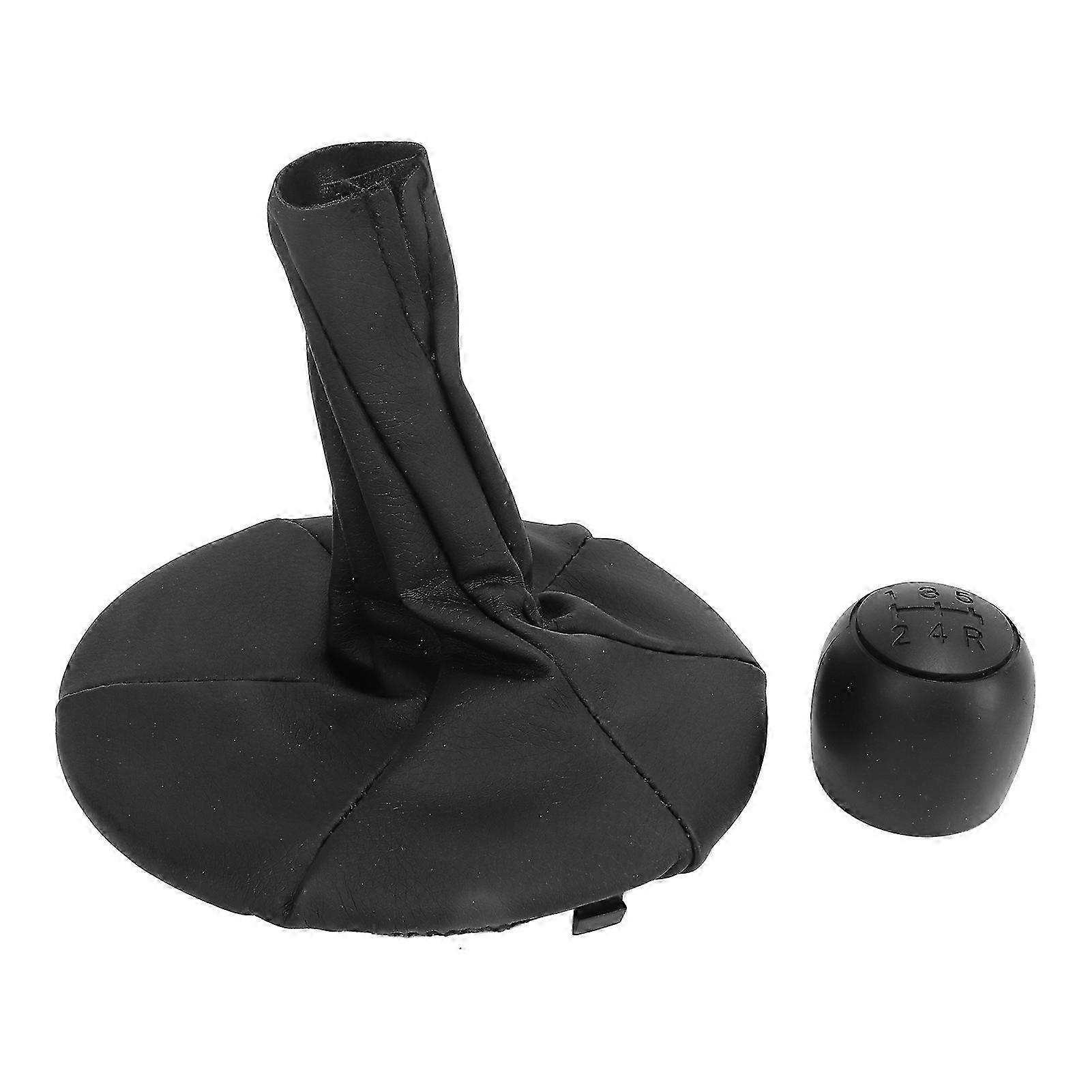 5 Speed Manual Gear Shift Knob Head with Gaiter Boot Cover Replacement for Suitable for FIAT PANDA 2003-2012