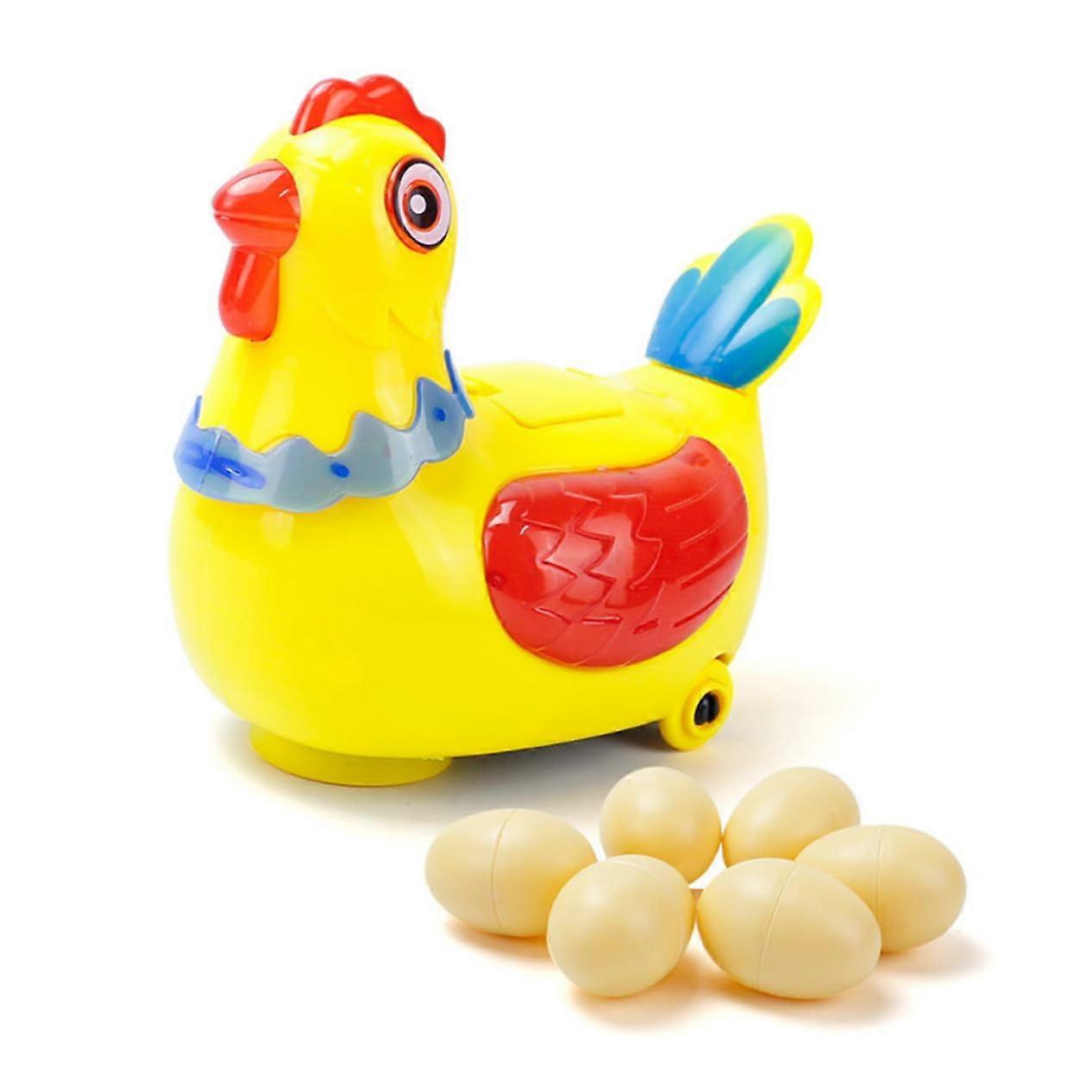 Electric Chicken Toy for Kids, Eco-Friendly Egg-Laying Hen in Random Color, No Battery Required, Creative Fun