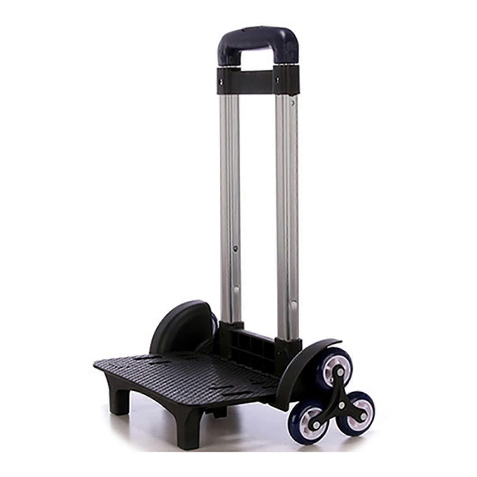 6-Wheeled Rolling Luggage Trolley for School Bags and Pets, Foldable Cart, Modern Design, Durable Backpack Carrier