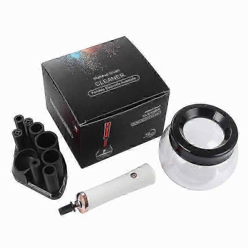 Makeup brush cleaner and dryer for quick and efficient cleaning (Black)