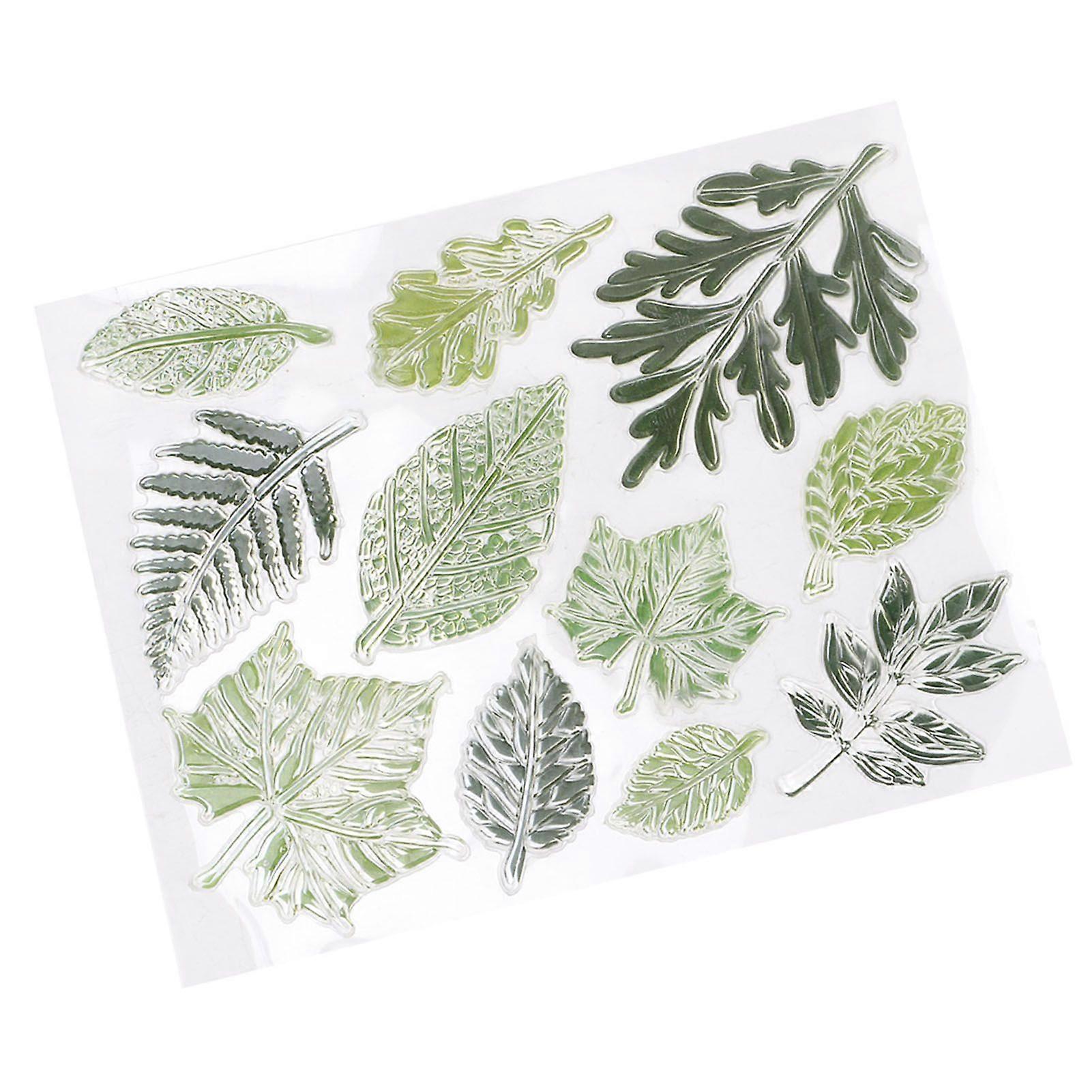 2025 Latest Model Green Leaf Seal DIY Hand Account Scrapbook Finished Stamp