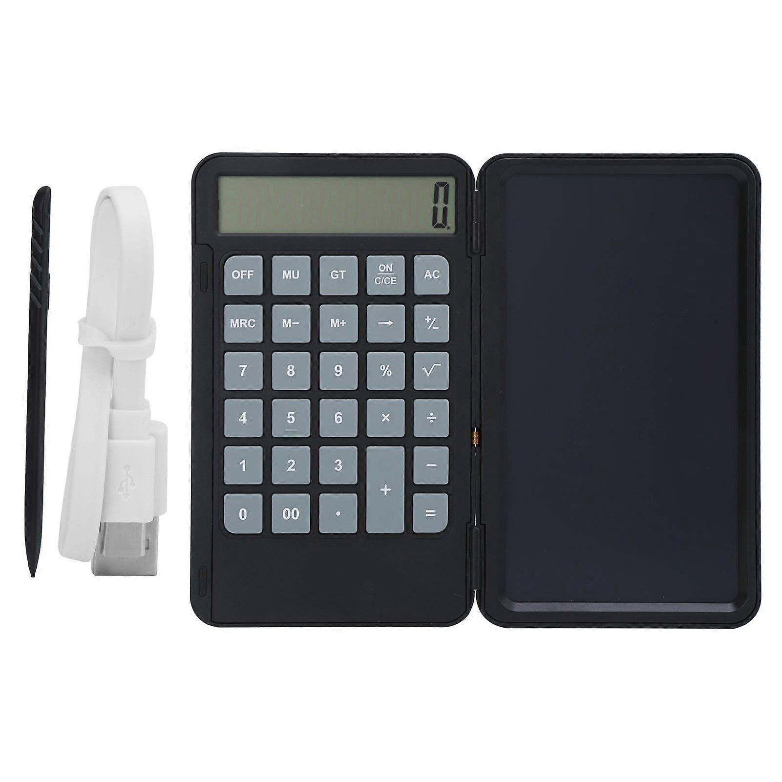 2025 Latest Model  Calculator Writing Tablet Black LCD 12 Digits Display