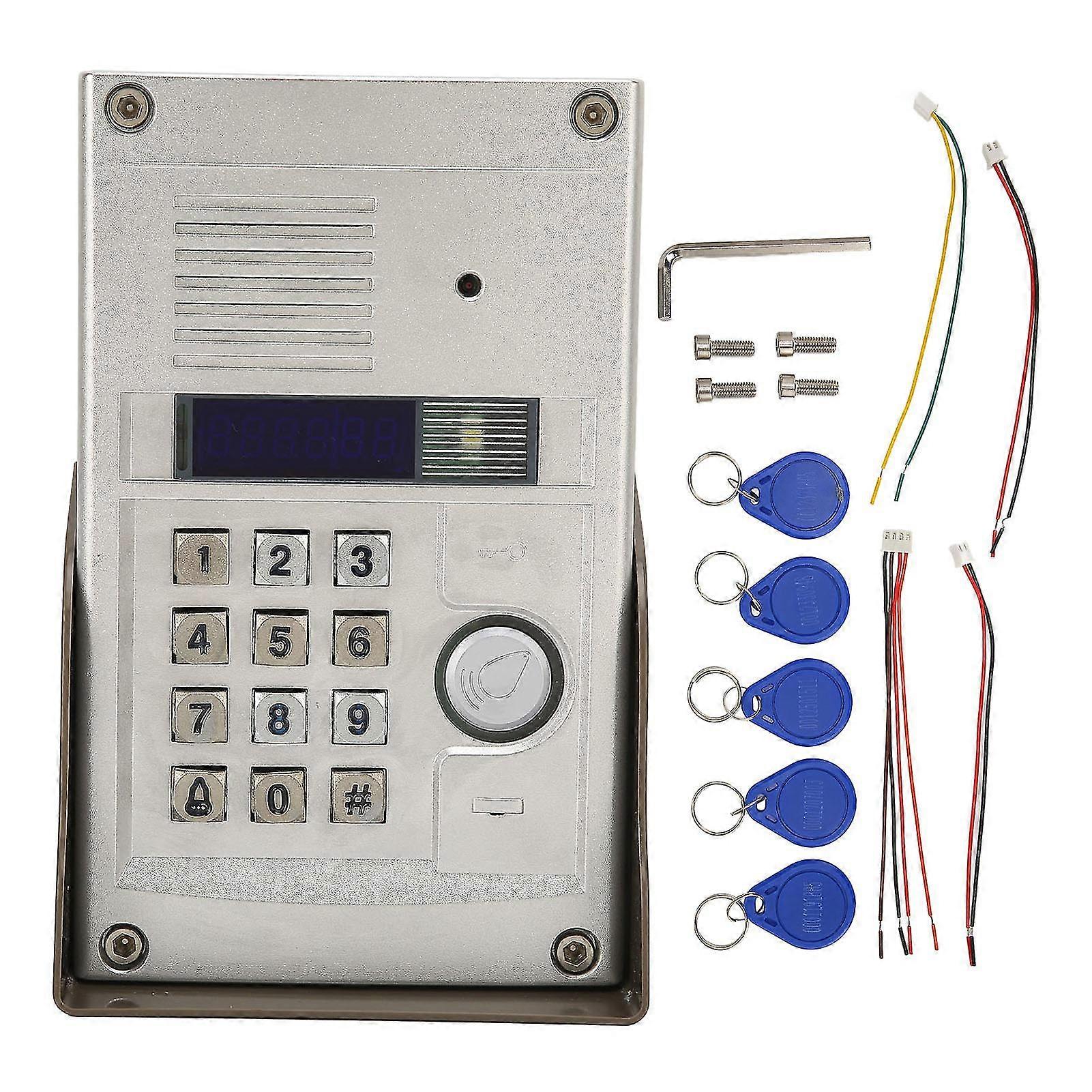 Door Access Control System Support Fingerprint Password Swipe Card Video Door System With Dome Camera Intercom Function