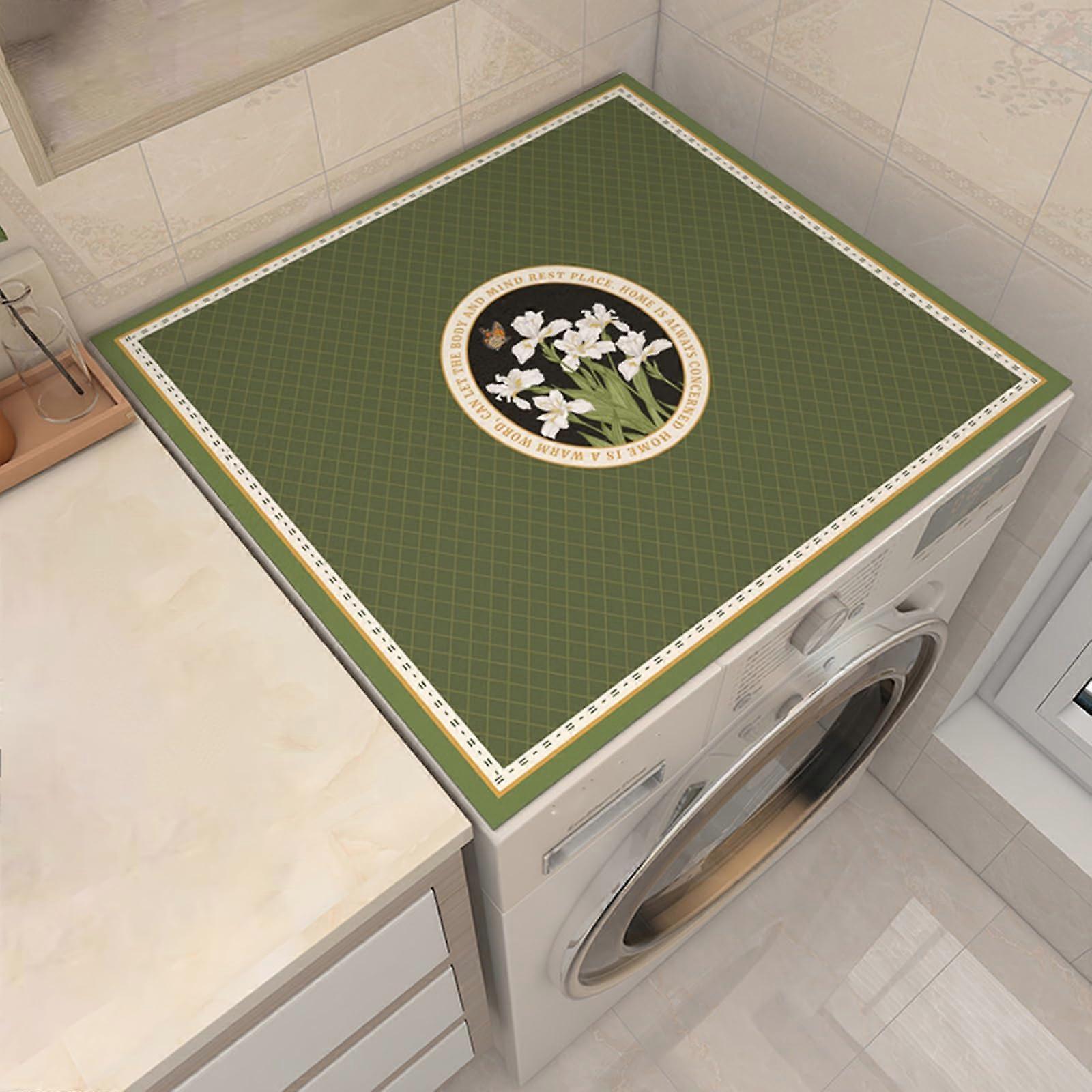 Washing Machine Mat, Top Cover for Dust Protection, J Style 65x70cm, Compatible with Standard and Compact Washers