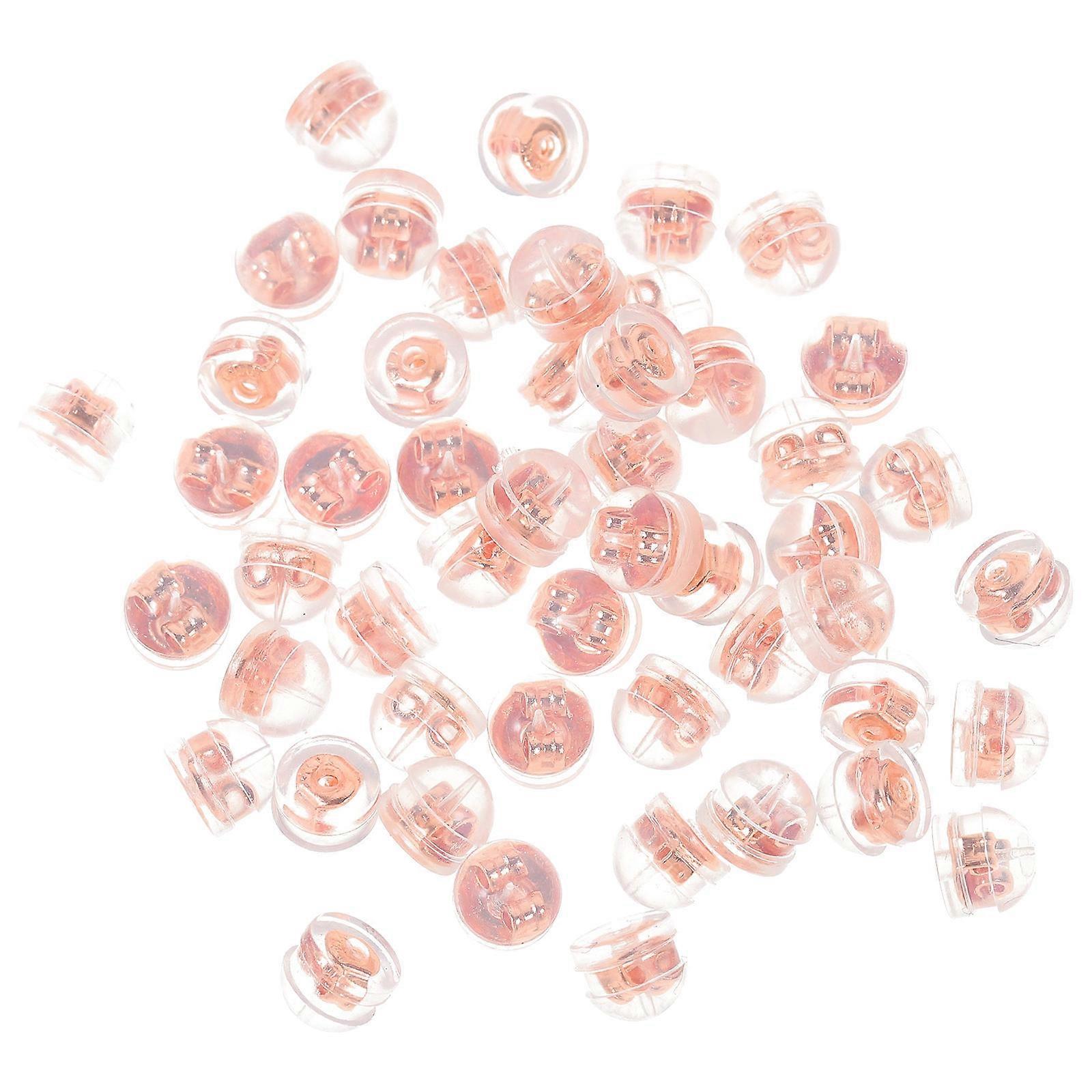 Hypoallergenic Silicone Earring Backs – 50pcs Flexible Locking Stoppers for Hook Earrings, Comfortable & Non Irritating for DIY Jewelry & Daily Wear