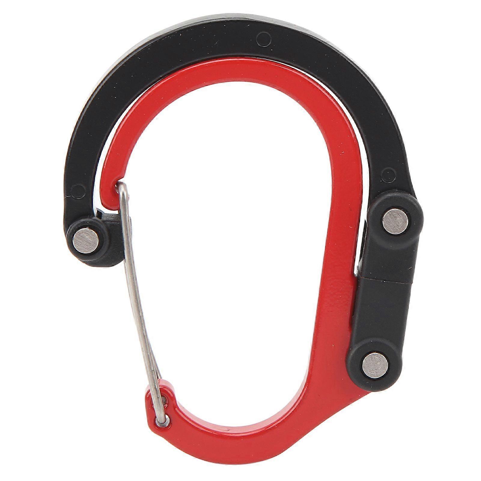 Carabiner Clip Outdoor Tactic Clasp Multifunctional Aluminium Alloy M Size D Style Hook Red And Black YMHC