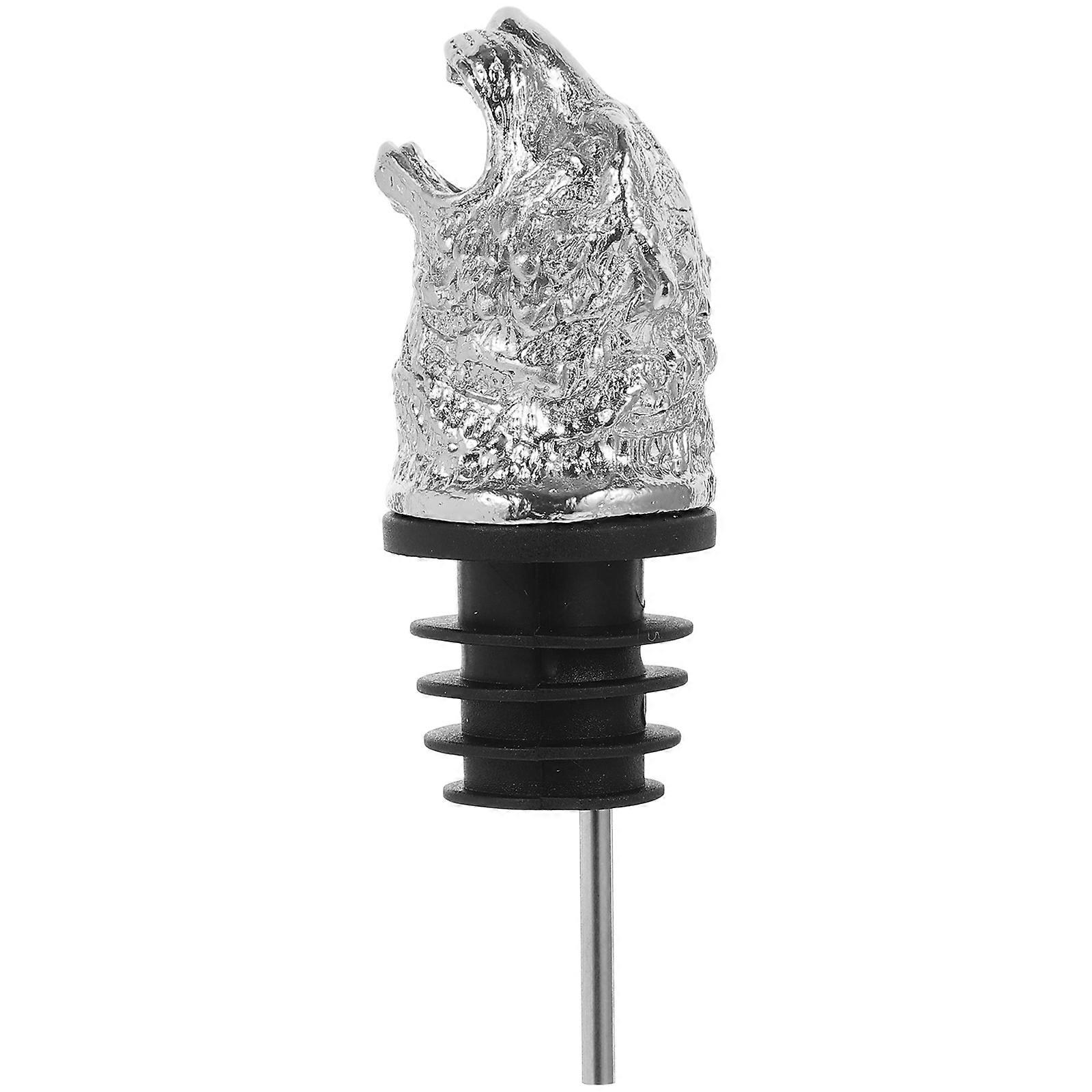Animal Head Wine Pourer Retro Zinc Alloy Spout for Precise Pouring, Perfect for Dinner Parties and Celebrations with Whimsical Design and Stylish