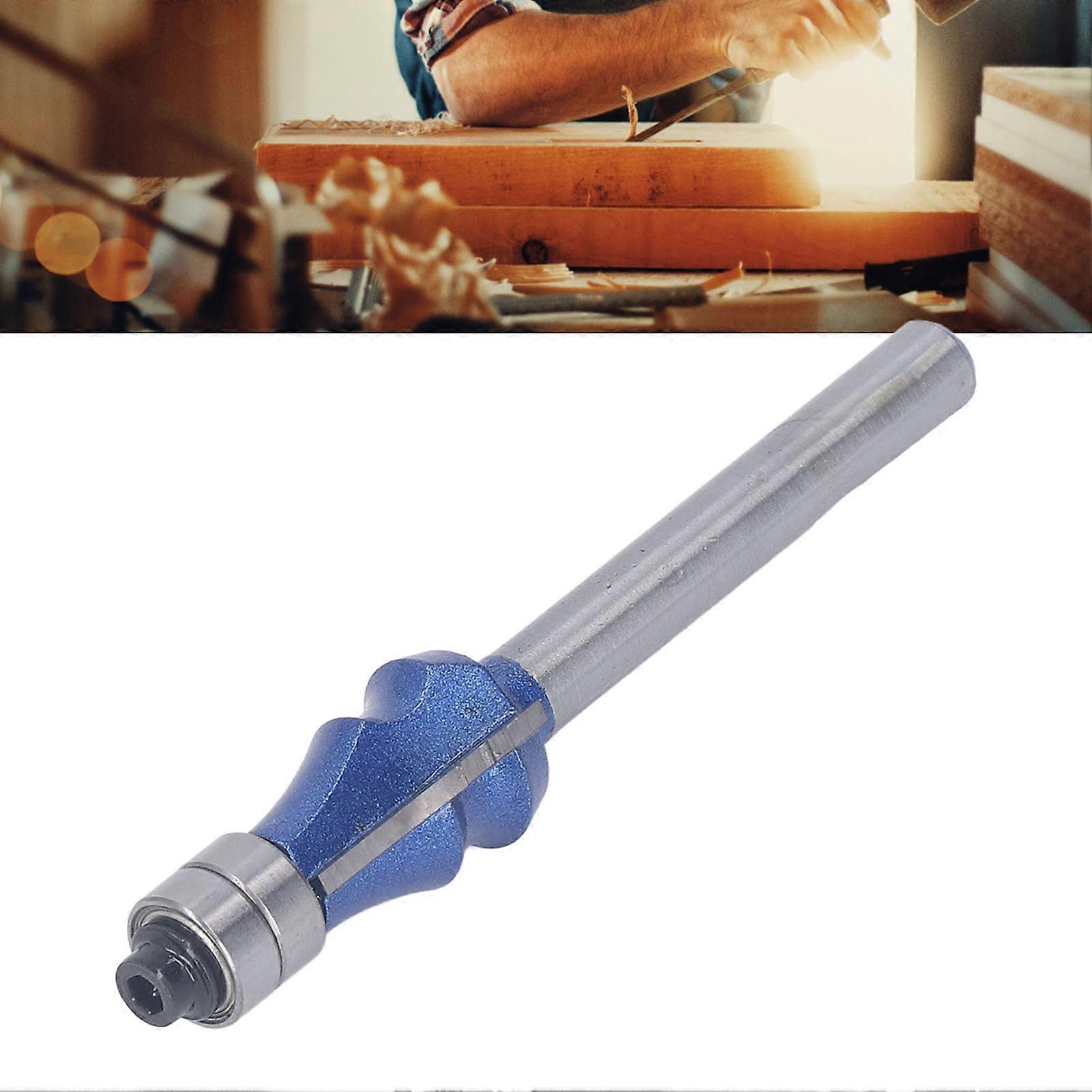 Corner Bead Router Bit Tungsten Steel Alloy 1/4xR2 Beading Router Bit for Woodworking 