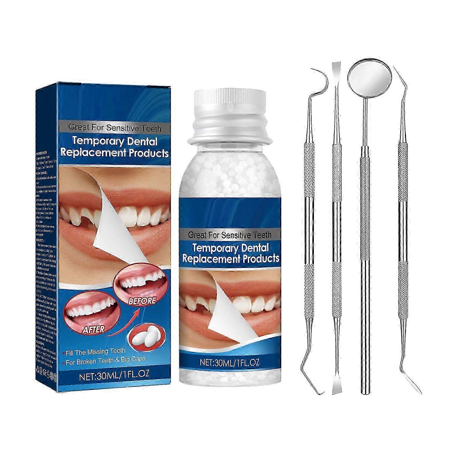 Tooth Repair Kit, DIY Temporary Tooth Replacement Kit and Denture Repair Kit, Fixing the Missing and Broken Teeth, Restoring Your Confident Smile