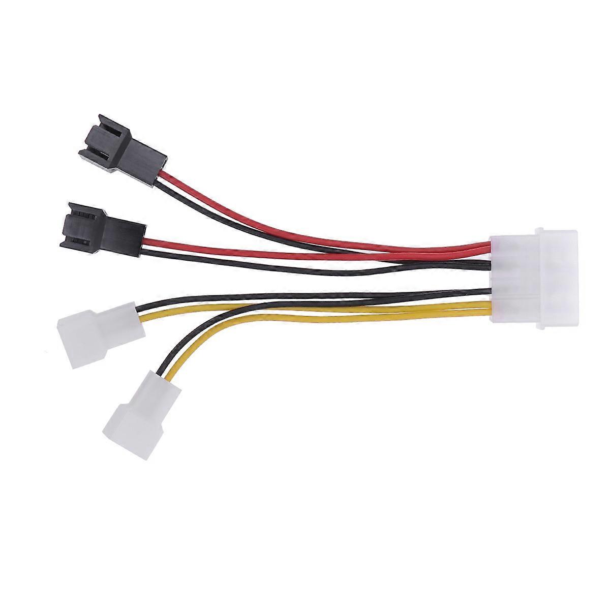 Pwm Splitter Cable Black Cpu Fan Adapter Automatic Regulation 1Set