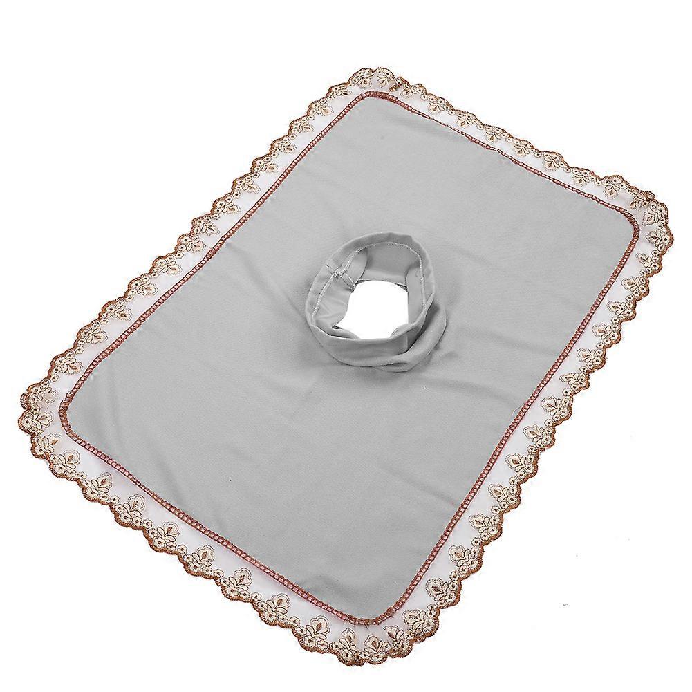 سبا تدليك طاولة رأس غطاء ورقة تدليك سرير مع ثقب لمتجر التجميلGray