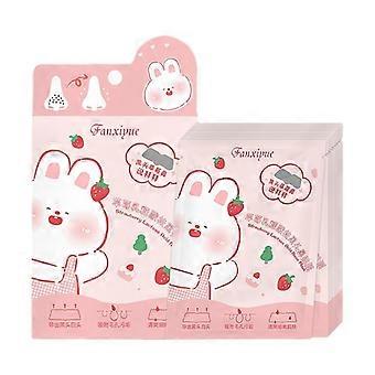 Strawberry blackhead removal patch 10 pieces peel-off nose mask deep cleans acne offline chain store hot