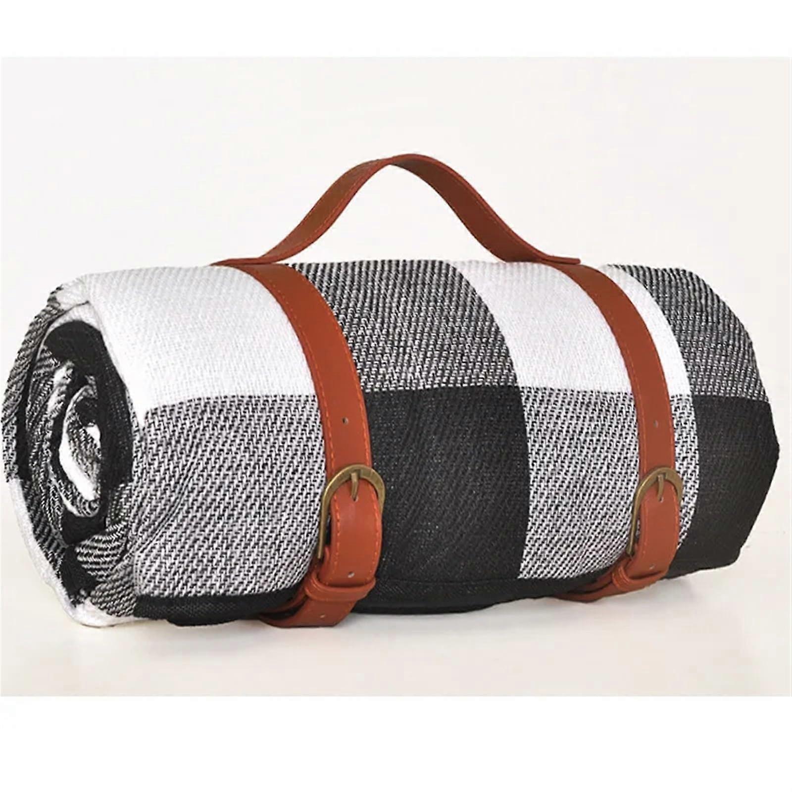 Waterproof outdoor picnic mat, camping beach mat, colorful, checkered, striped, rectangular (Style 6, 200x200cm)