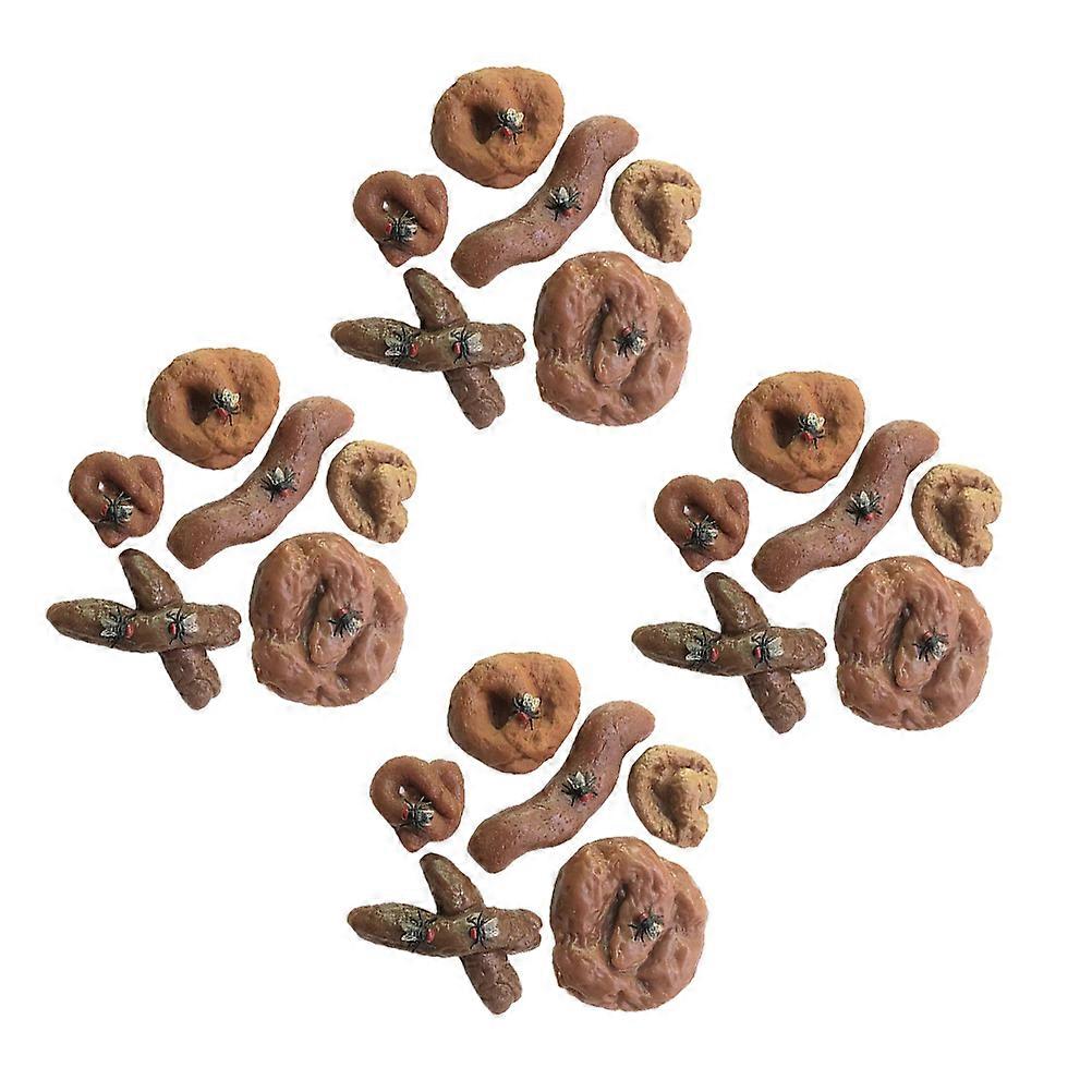 24pcs Realistic Fake Poop Prank Props for April Fools' Jokes and Family Fun