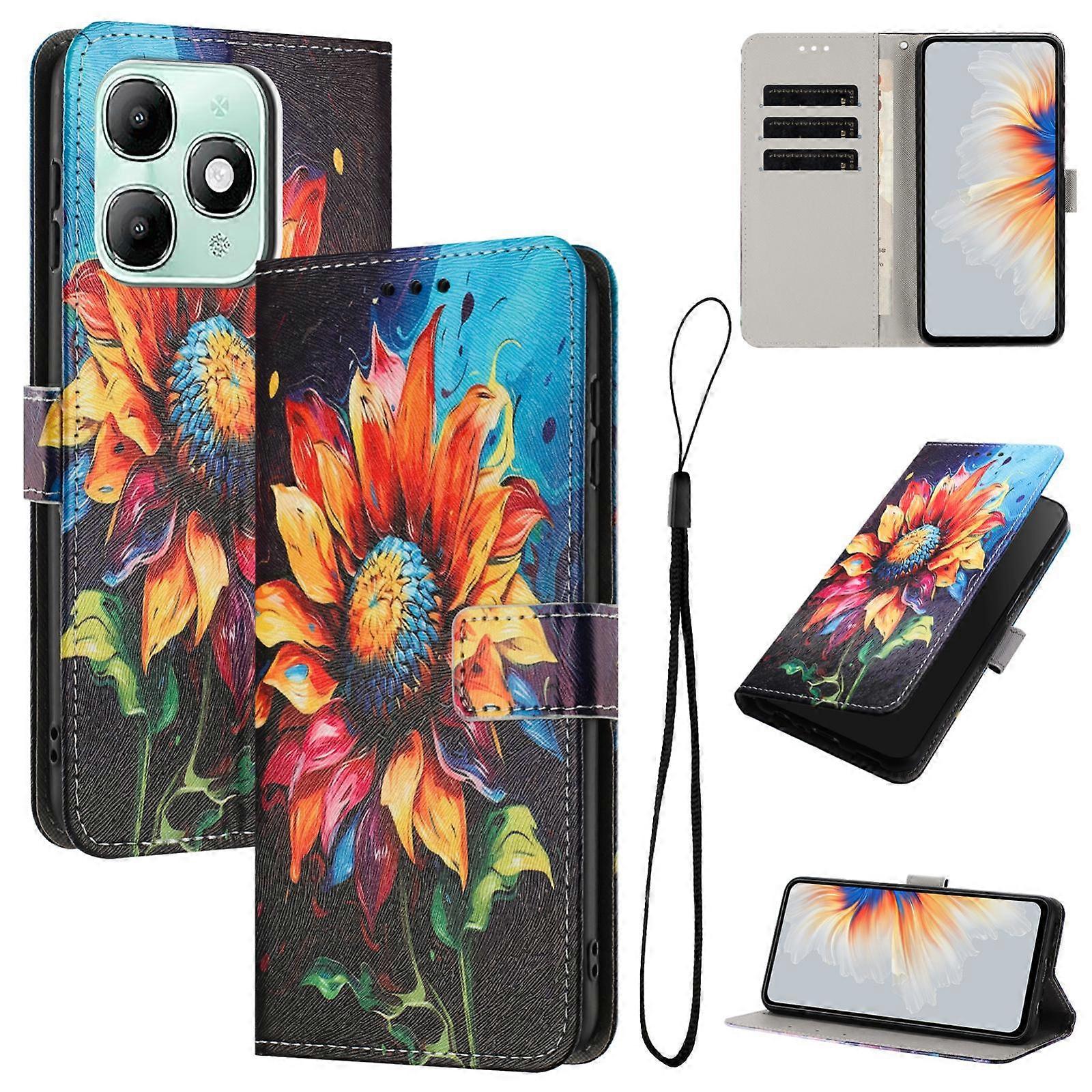 Color Drawing Pattern Leather Phone Case