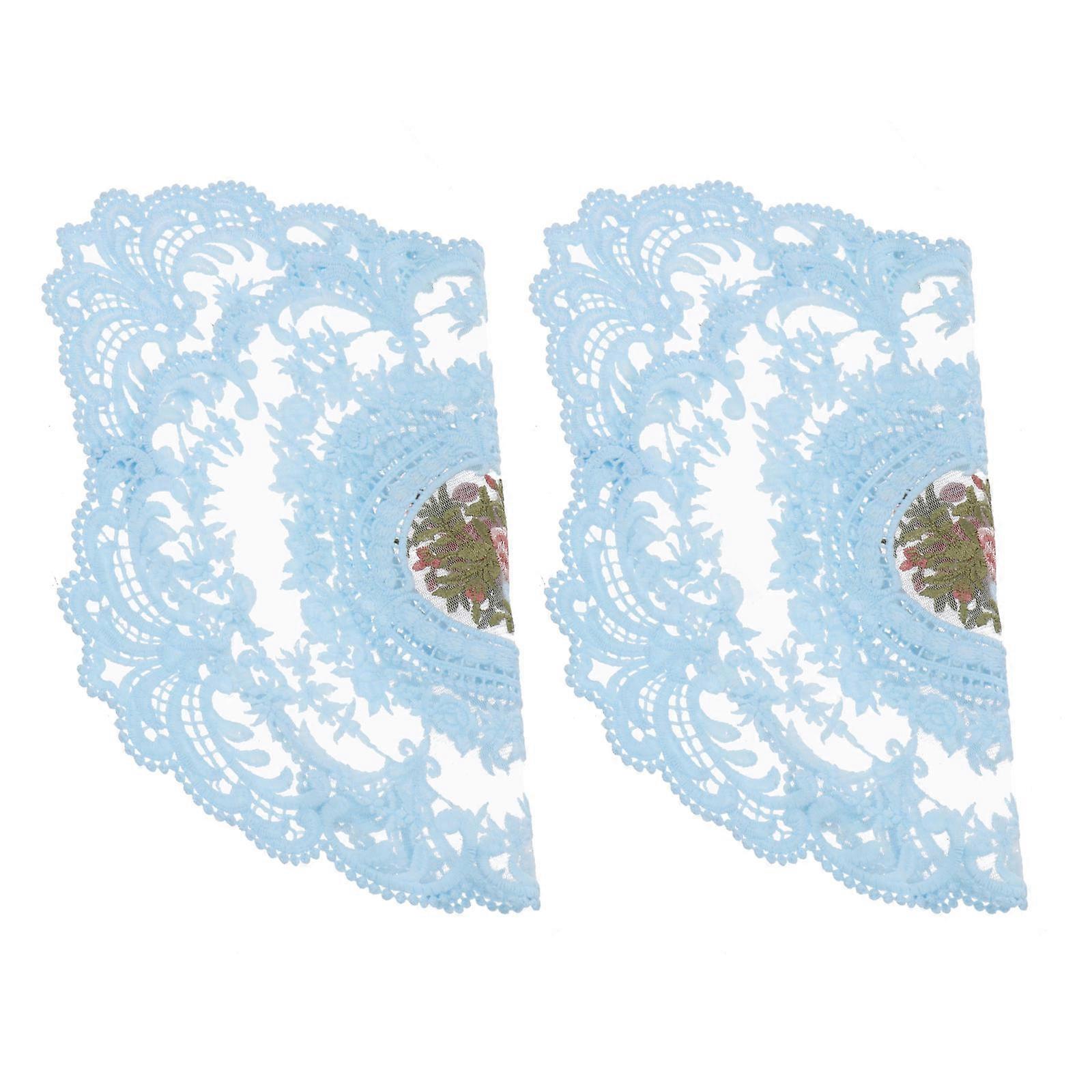 Here's a polished and professional product description for your **2pcs Elegant Lace Table Mats / Embroidered Lace Coasters**:
**2pcs Elegant Lace