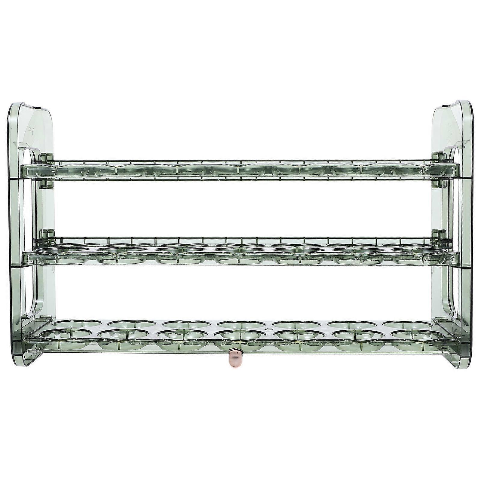 Egg Organizer Egg Storage Rack Space Saving Delicate Shape Green 34x20x11CM 1Pcs