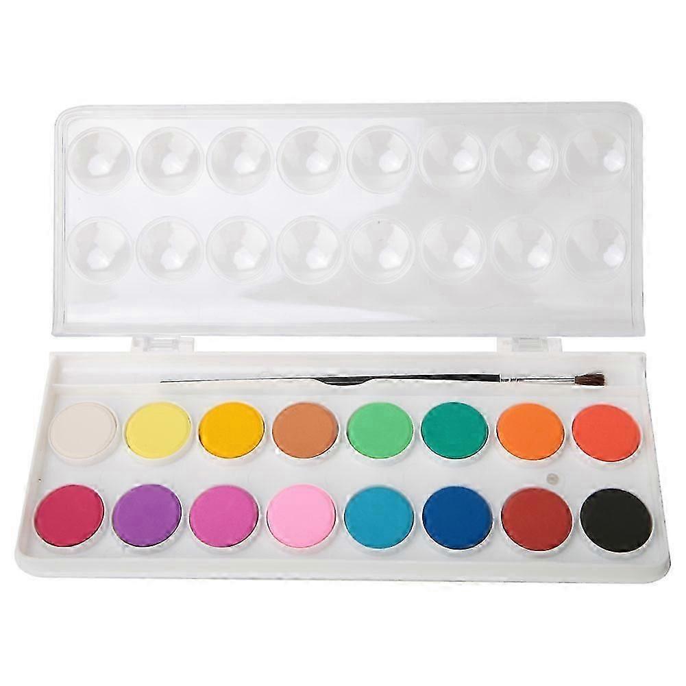 Vibrant 16-Color Watercolor Pan Set, Safe & Easy Use with Durable Transit Protection