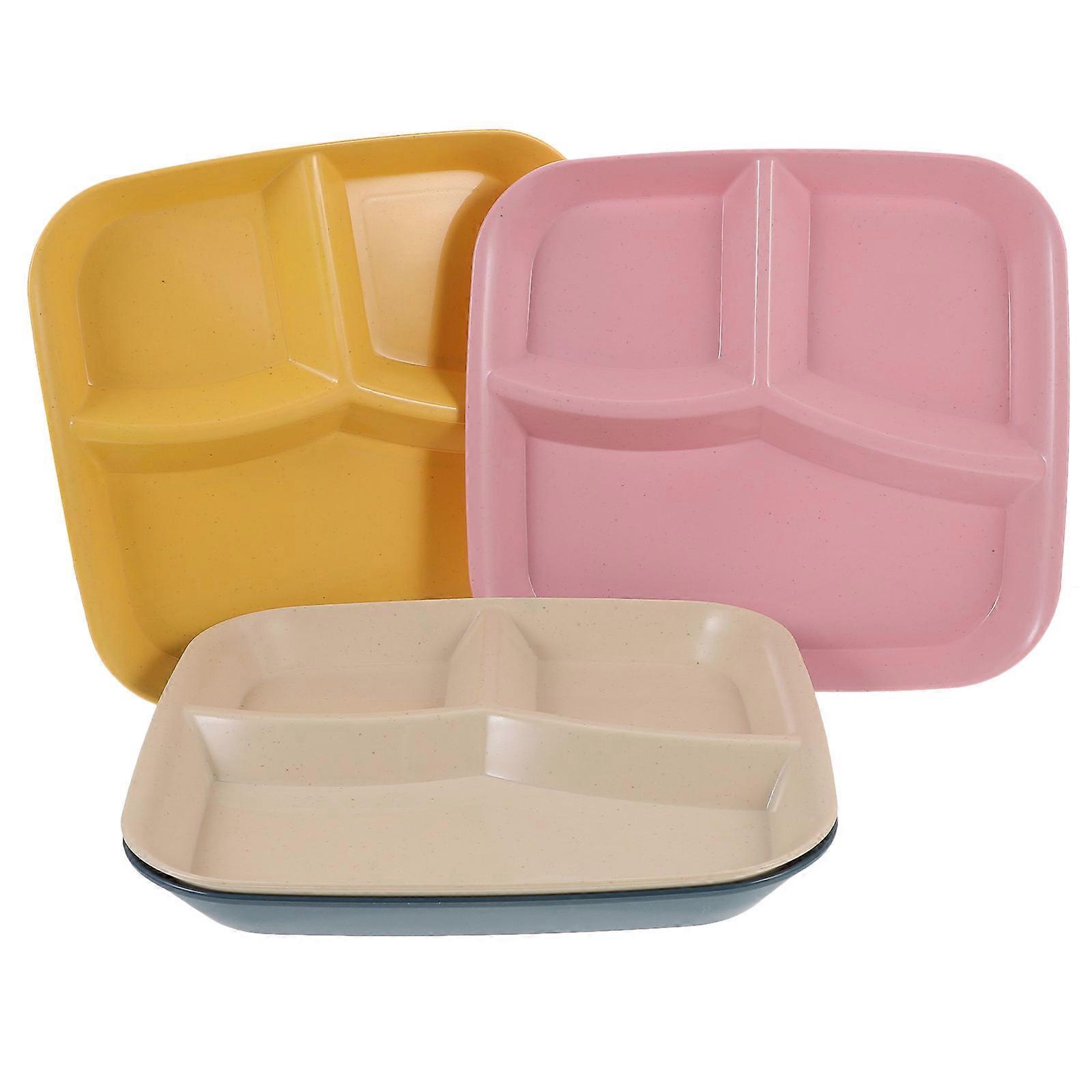 4pcs Divided Serving Plate for Snacks, Fruits, and Condiments – Creative Compartment Tray for Home, Parties, and Picnics