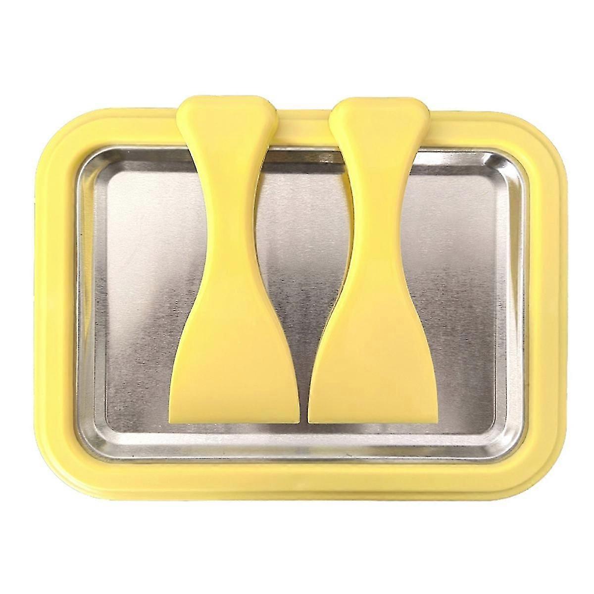 Fried Yogurt Machine Home-Made Mini Fried Ice Machine Yellow