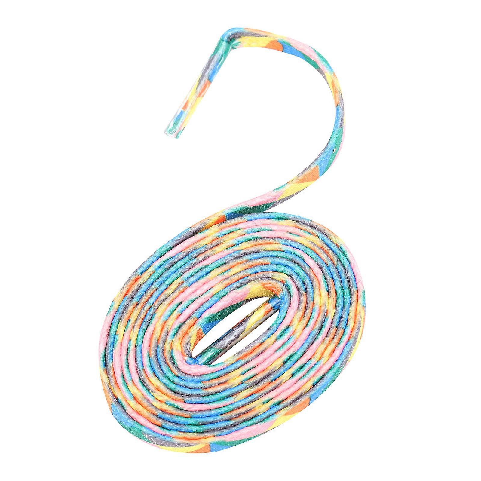 Patterned Shoe Laces Colorful Flat Shoelaces Polyester Material for Sports Activities 120x0.8cm Show Personality 1 Pair