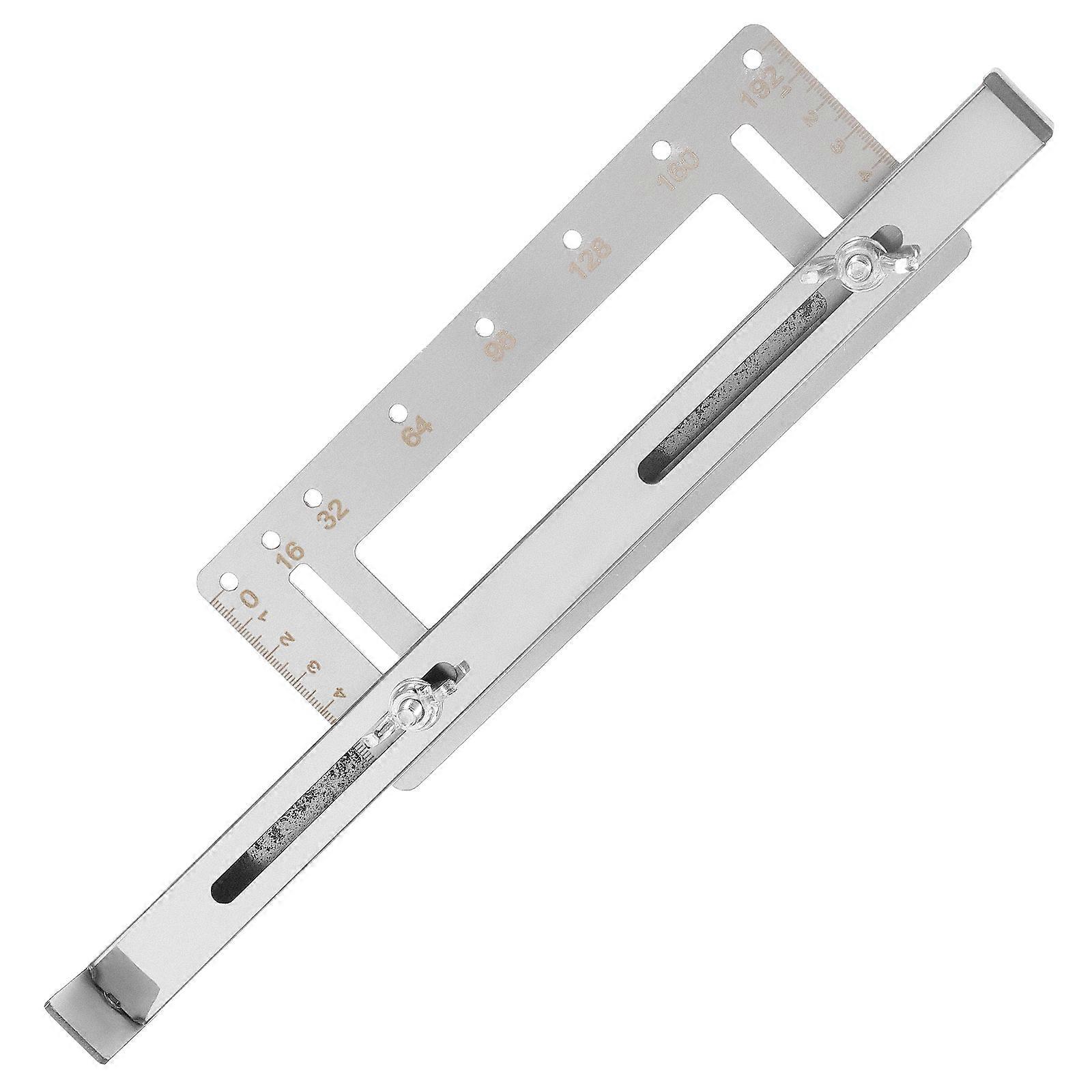 Stainless Steel Cabinet Hardware Punch Locator Tool with Double Sided Scale for Accurate Drilling and Installation of Handles and Pulls