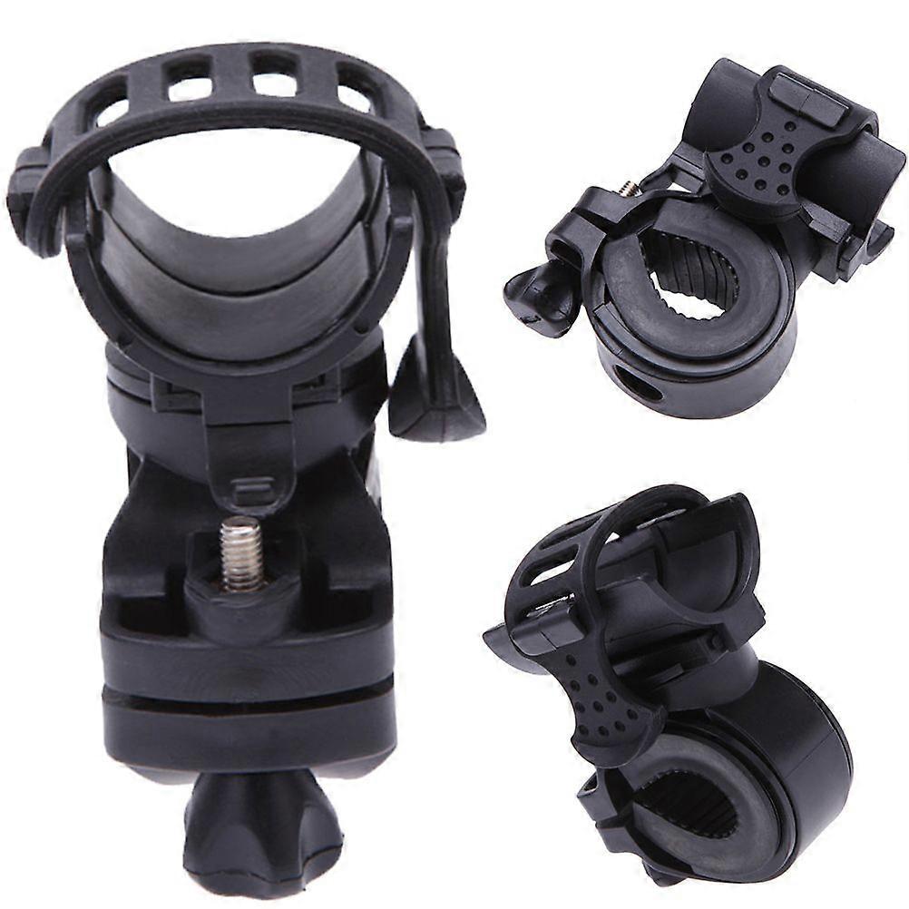 Adjustable Belt 360 Degree Rotatable Clamp Flashlight LED Torch Light Holder (Black)