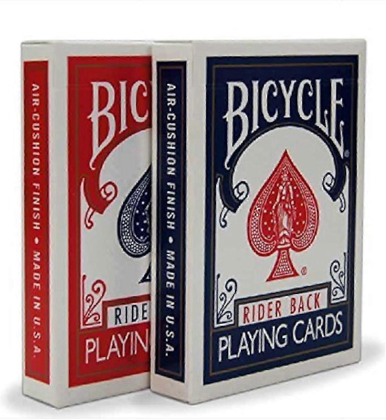 2025 2 Decks Bicycle Rider Back 808 Standard Poker Playing Cards Red & Blue