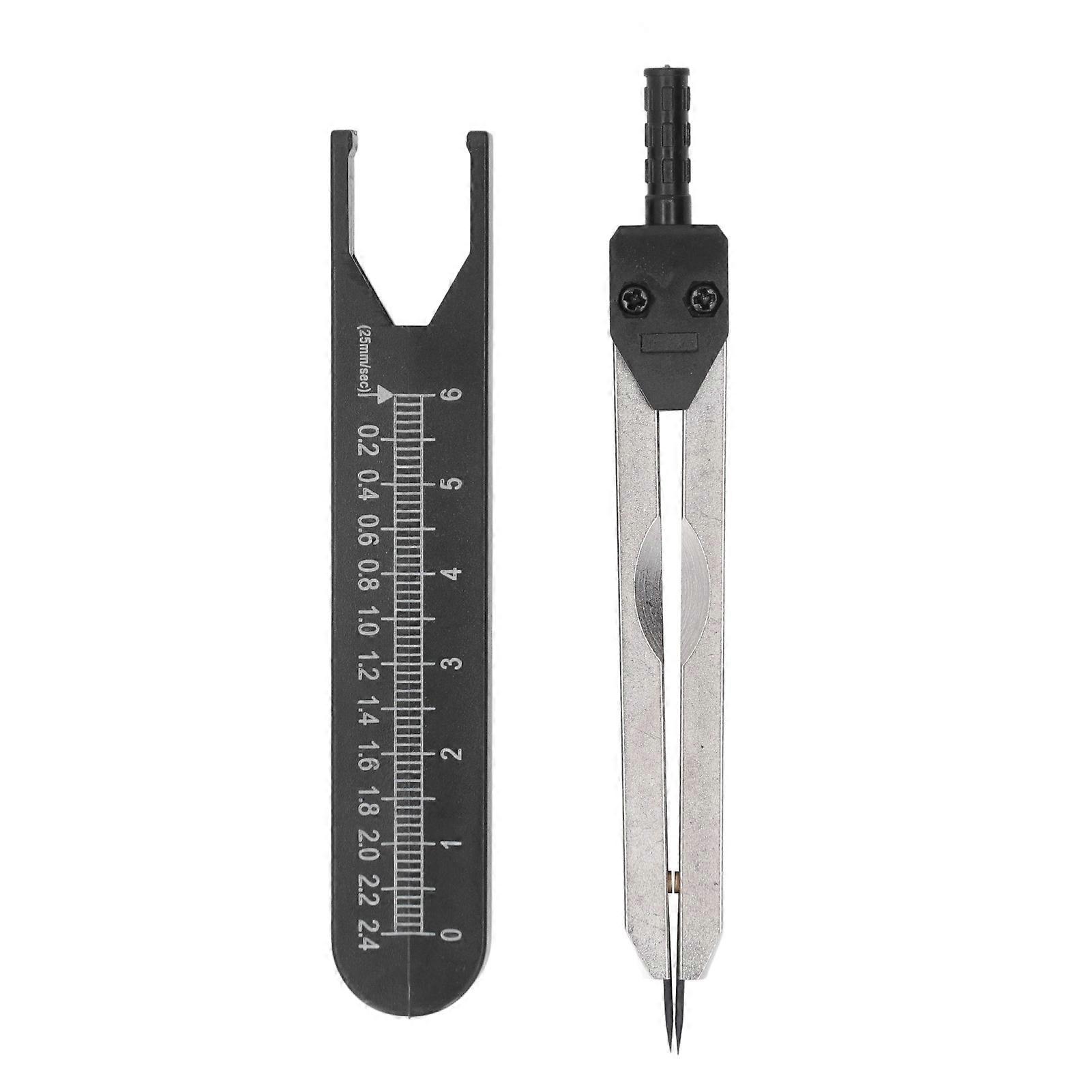EKG Calipers Stainless Steel 0‑2.4in Ruler Drafting Divider Measuring Tool for Nursing Black