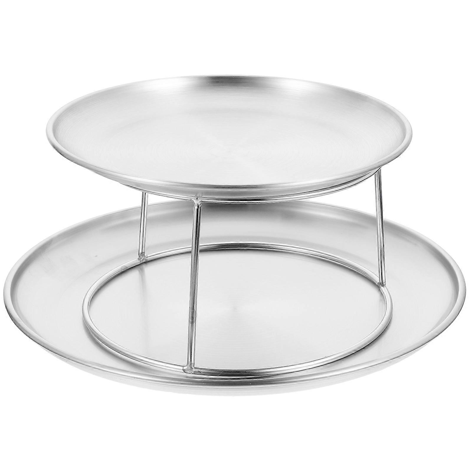 Food Display Trays Stainless Steel Cake Display Tray For Hosts of Events 1Set