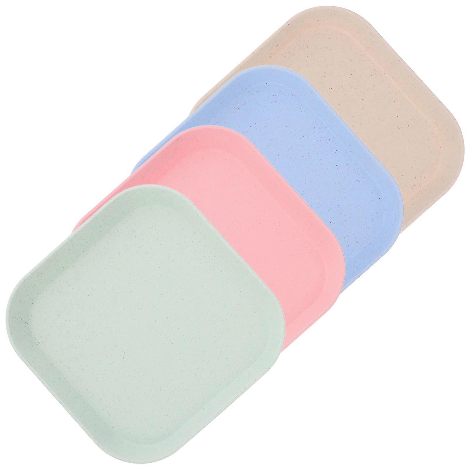 Durable PP Cat Food Bowl with Nonslip Base for Small Cats and Shortlegged Pets Multi 4pcs