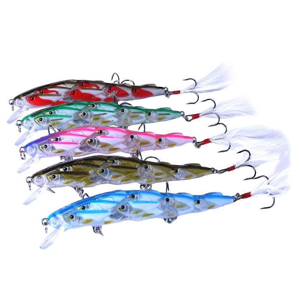 Fishing Lures with 3D Eyes and Bright Colors for Attracting Big Fish ABS Material Assorted Color 11 5cm