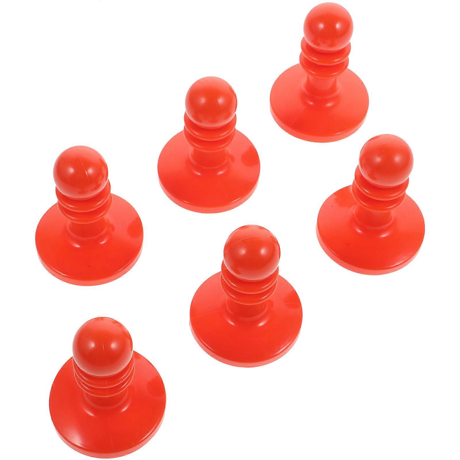 Outdoor Anti-thunder Caps for Protection Use Red Plastic Protector 6 Pieces