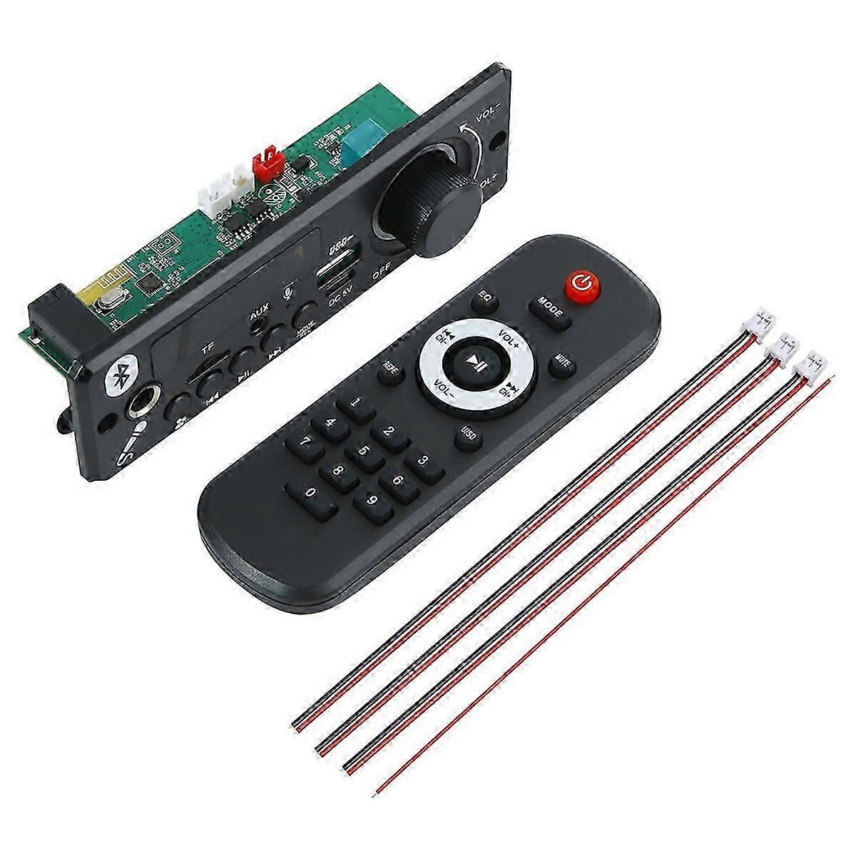 Bluetooth MP3 WAV Decoder Board Amplifier Handsfree Car Audio Microphone USB TF Radio Mp3 Player Spe